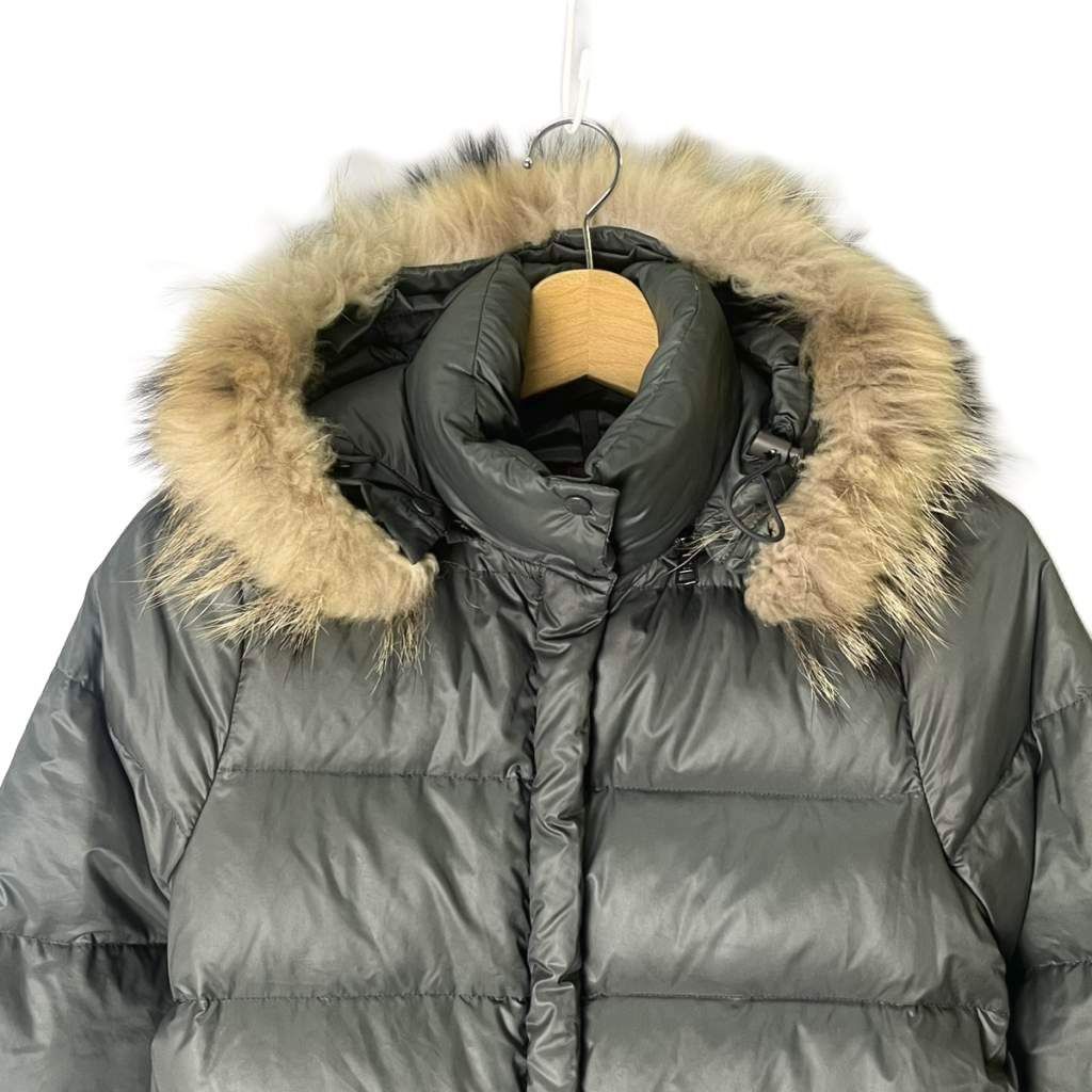 モンクレール MONCLER 茶タグ ダウンジャケット フード付き ファー 