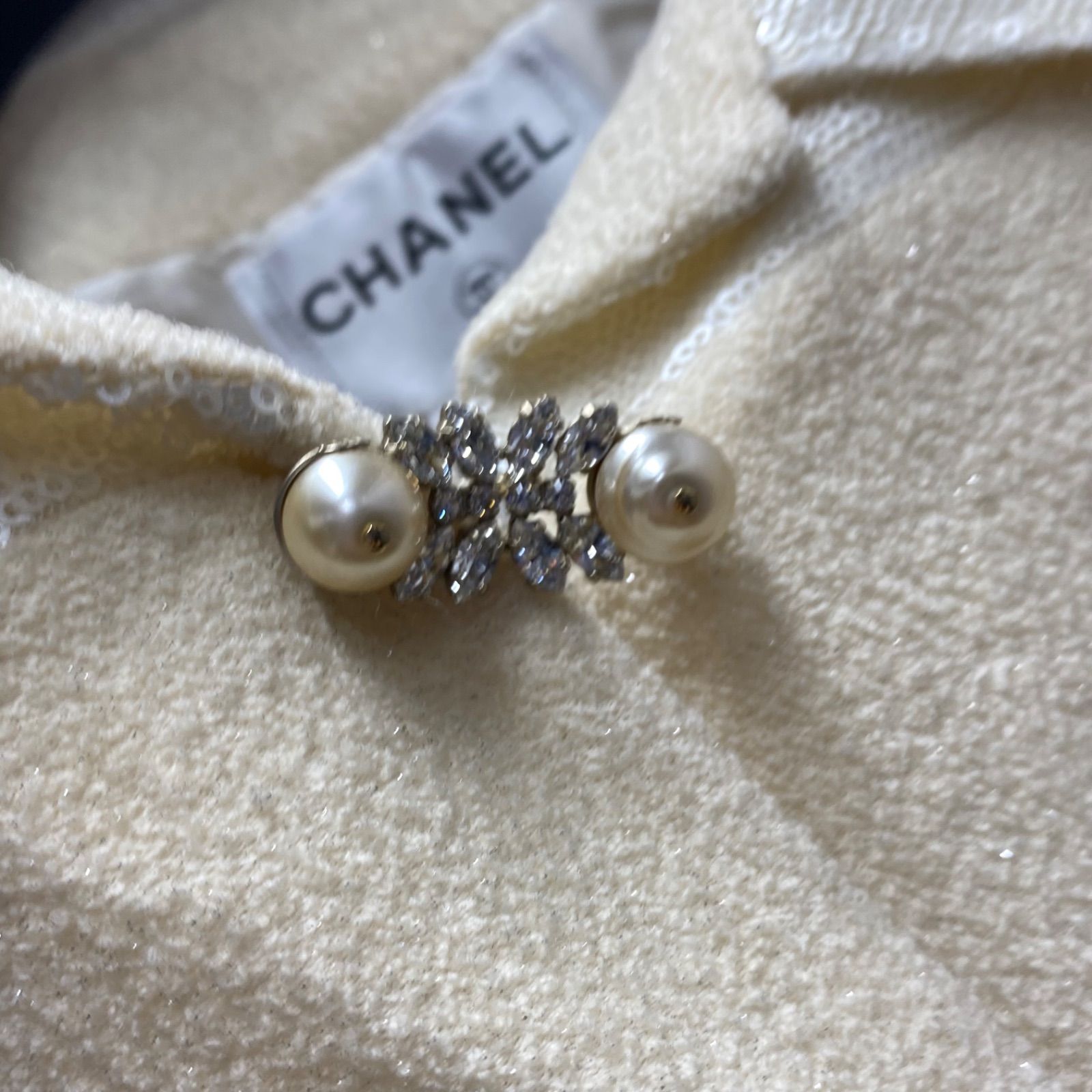 希少！ CHANEL シャネル ラメ入り スパンコール ジャケット テーラード 