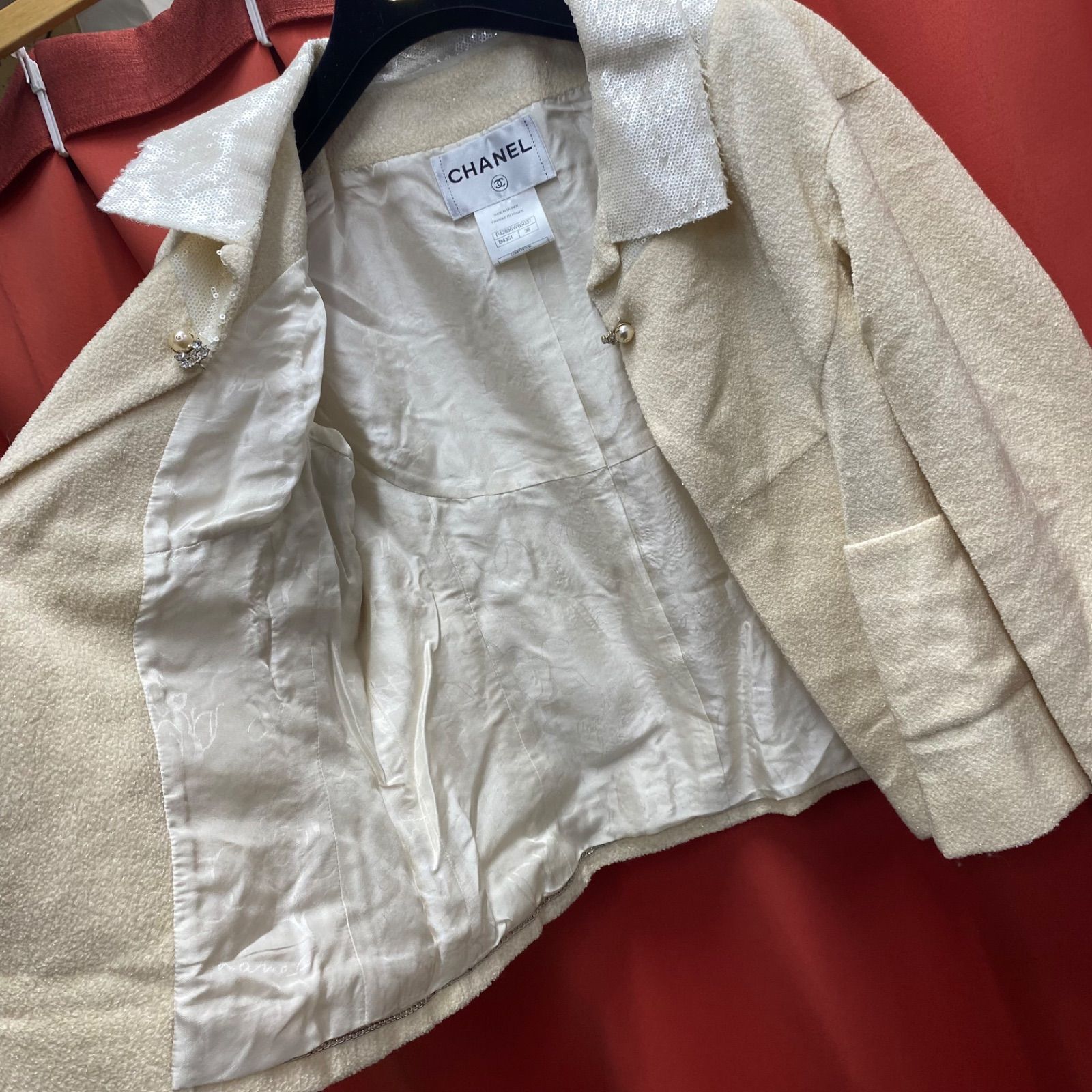 希少！ CHANEL シャネル ラメ入り スパンコール ジャケット テーラード 