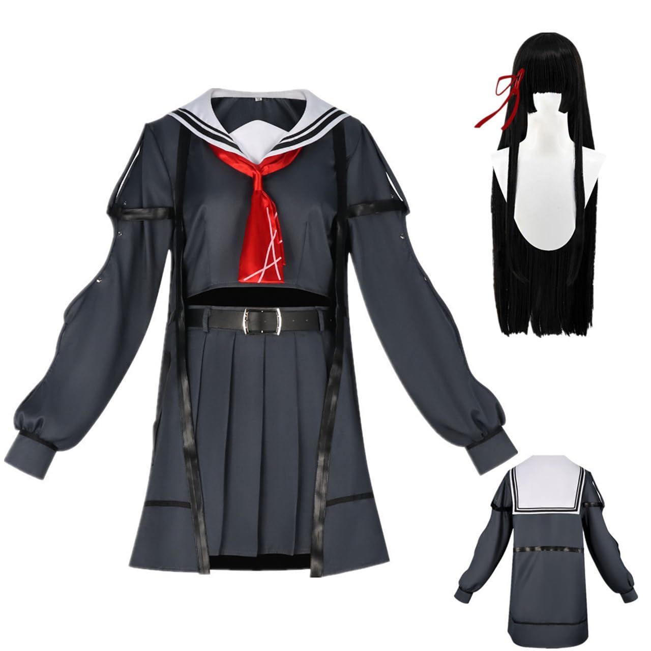 コスプレ衣装 鳴潮 千咲 コスチューム ウィッグ付き 制服 同人服 イベント 仮装 変装 cosplay ステージ服 文化祭 漫遊展 ハロウ