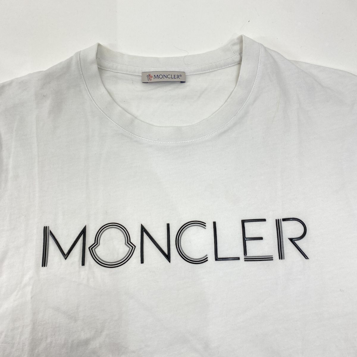 MONCLER モンクレール Tシャツ Sサイズ F20938C76210 ホワイト ※中古 