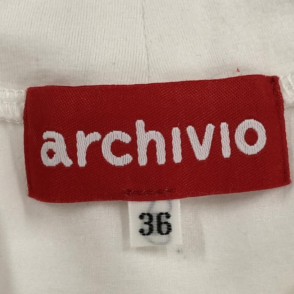超美品】アルチビオ ノースリーブハイネックシャツ 白 ロゴレッド