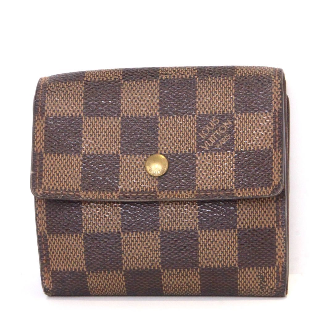 ★【LOUIS VUITTON】ルイヴィトン　N61652　ポルトモネ・ビエ・カルトグレディ　二つ折り財布　PVC　ダミエ・エベヌ