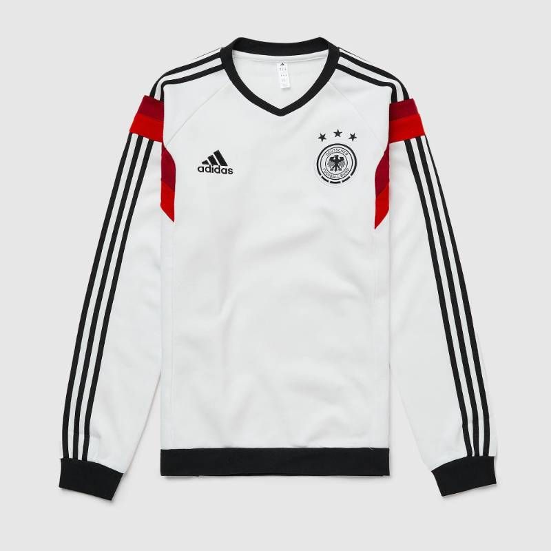 【送料無料・匿名配送】adidas アディダス ドイツ代表 2014 復刻 公式 クルー スウェット 白 トレフォイル トレーナー 新品 正規品