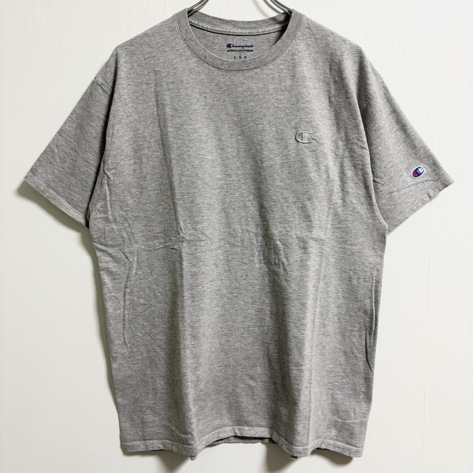 古着 Champion チャンピオン 半袖無地Tシャツ シンプル ワンポイント 