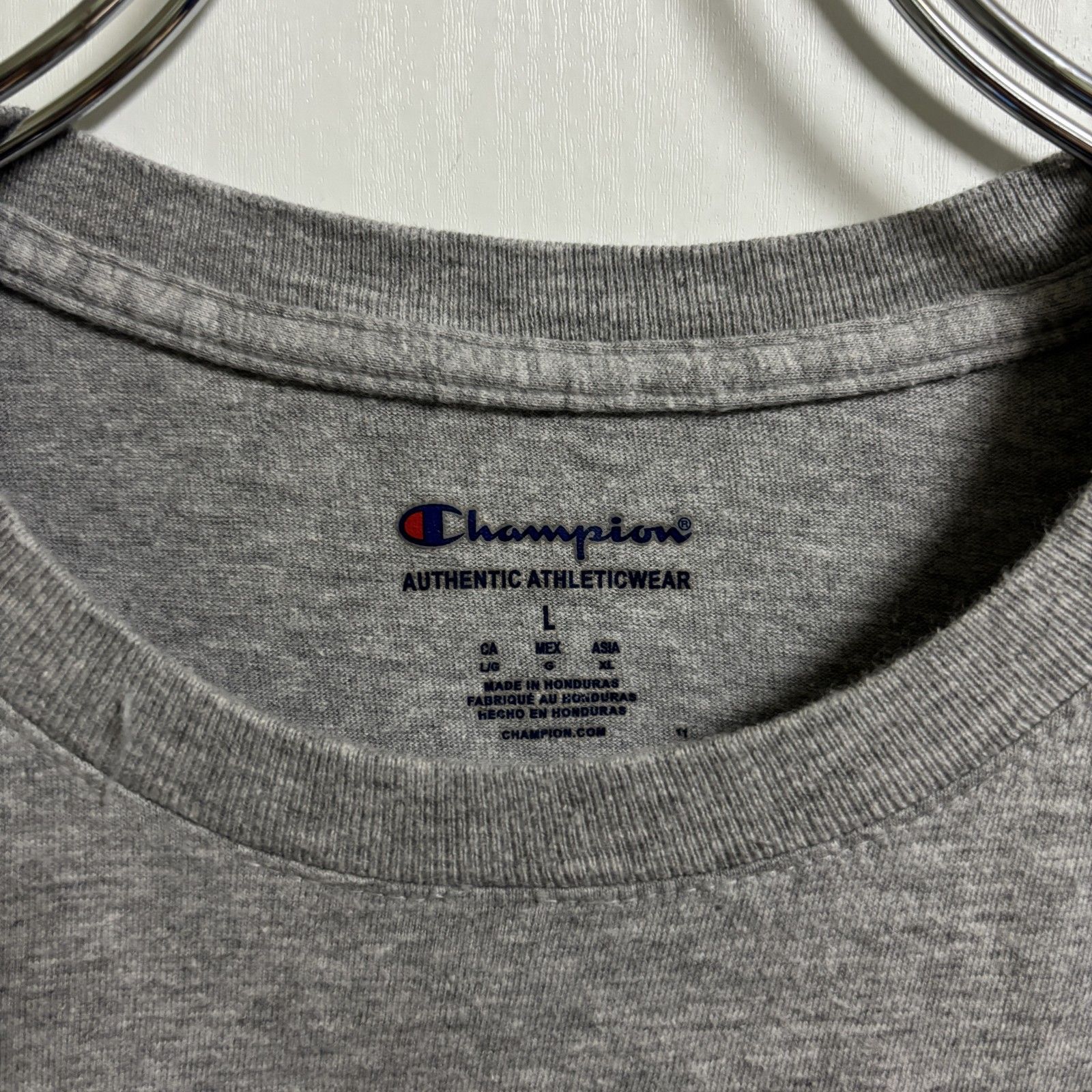 古着 Champion チャンピオン 半袖無地Tシャツ シンプル ワンポイント 