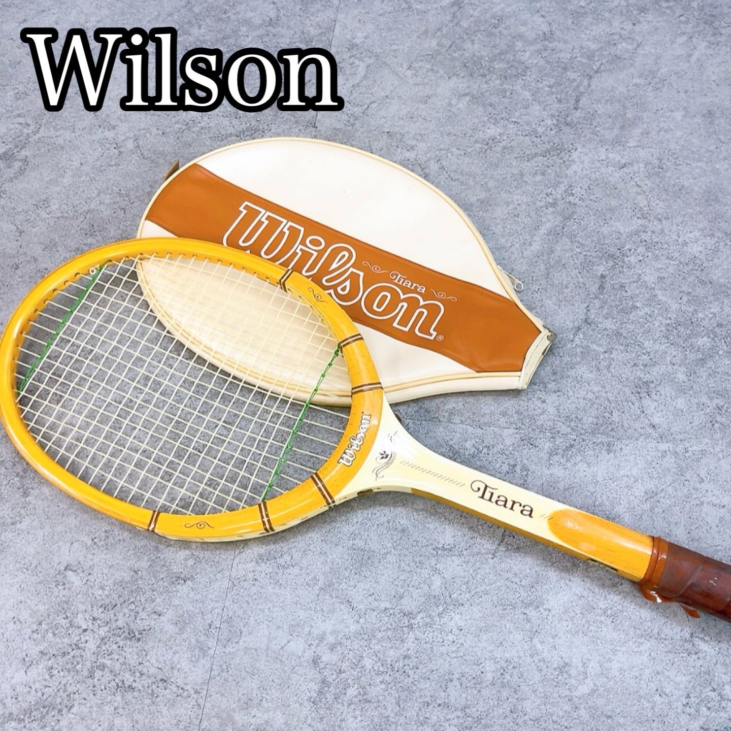 H-1583 Wilson Tiara パドルテニス ラケット アイボリー×イエロー