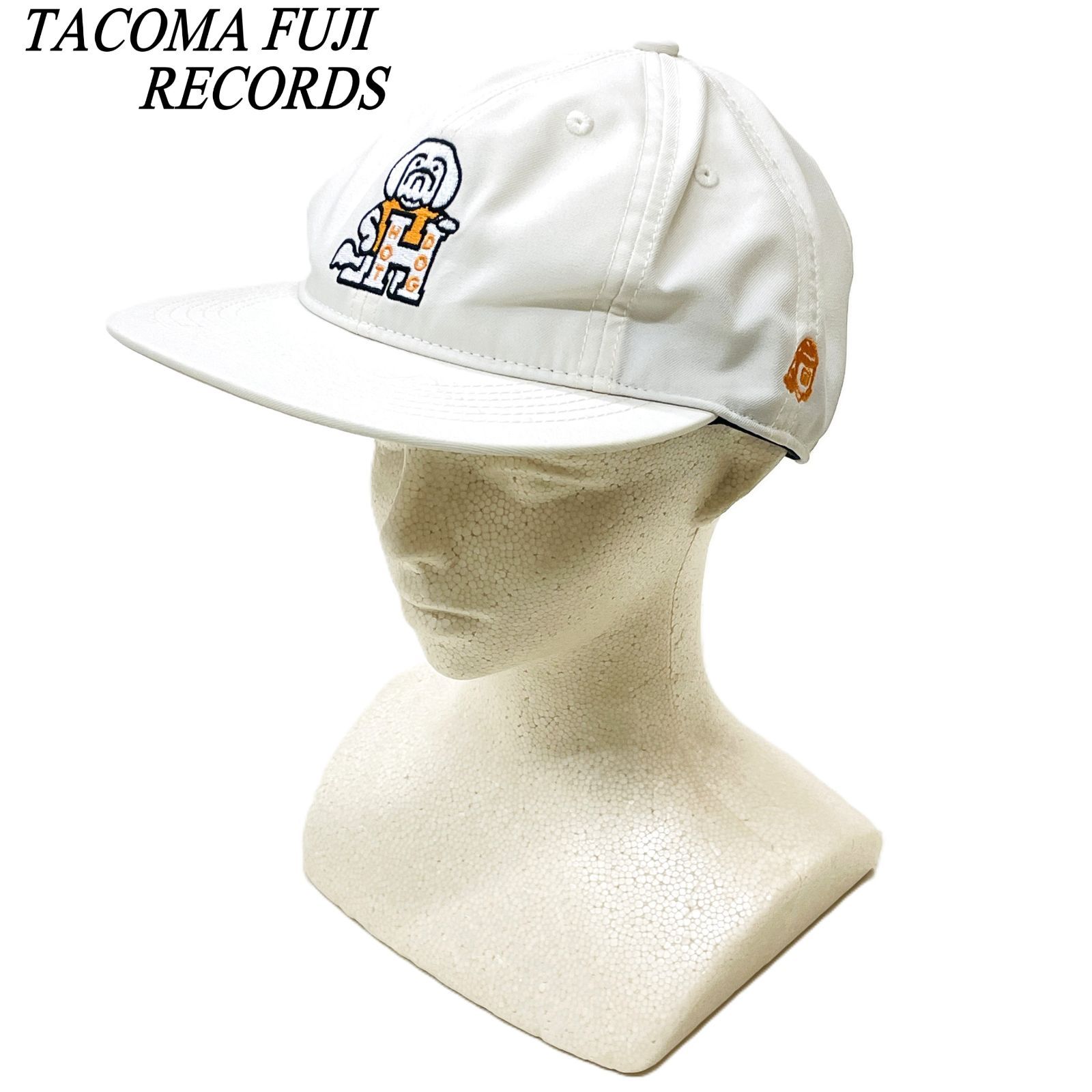 TACOMA FUJI RECORDS 白　キャップ TACOMA FUJI RECORDS タコマフジレコード HOT DOG LOGO キャップ 帽子