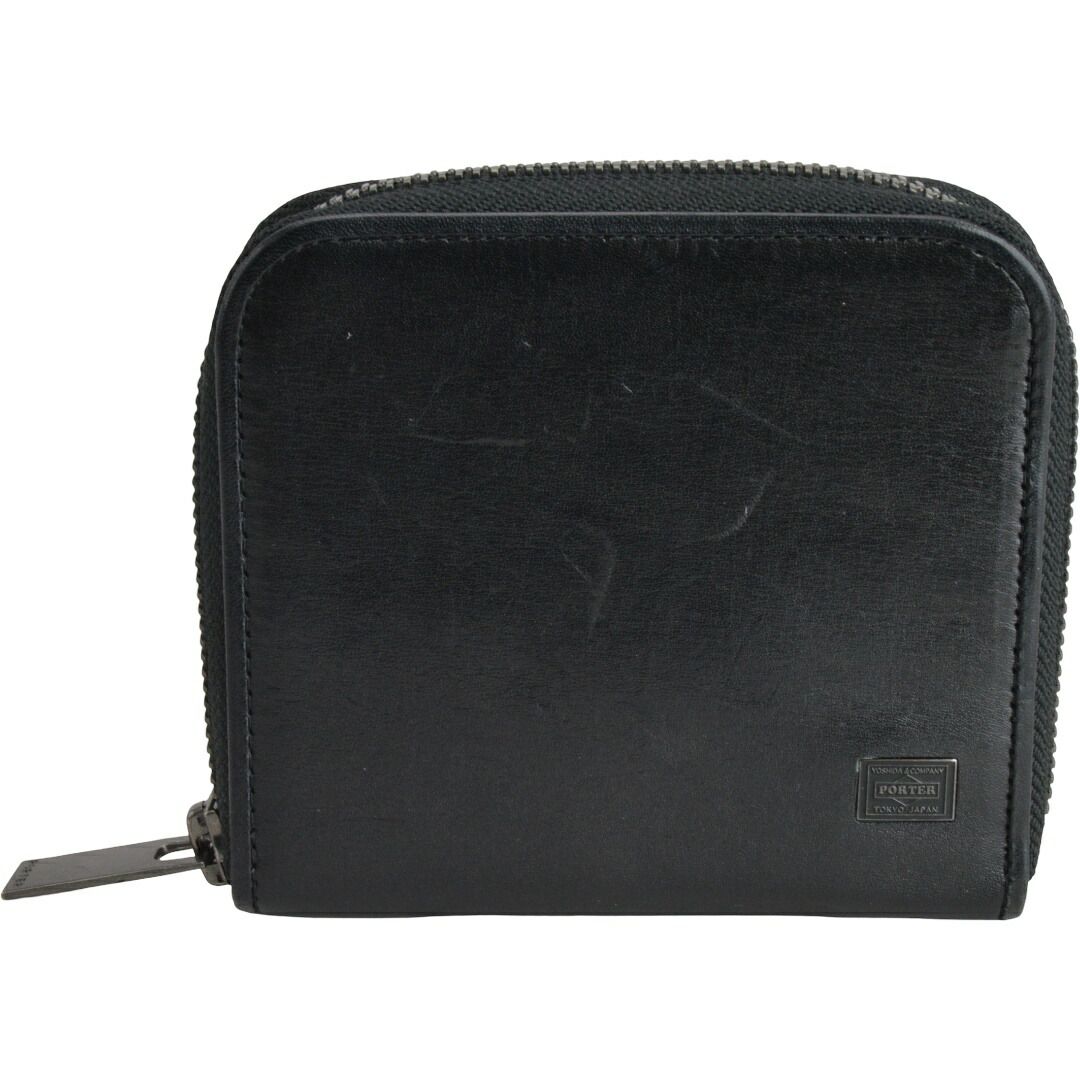 ポーター PORTER プリュム PLUME 吉田カバン ラウンドファスナー 2つ折り財布 179-03868 ブラック メンズ F-ST2229