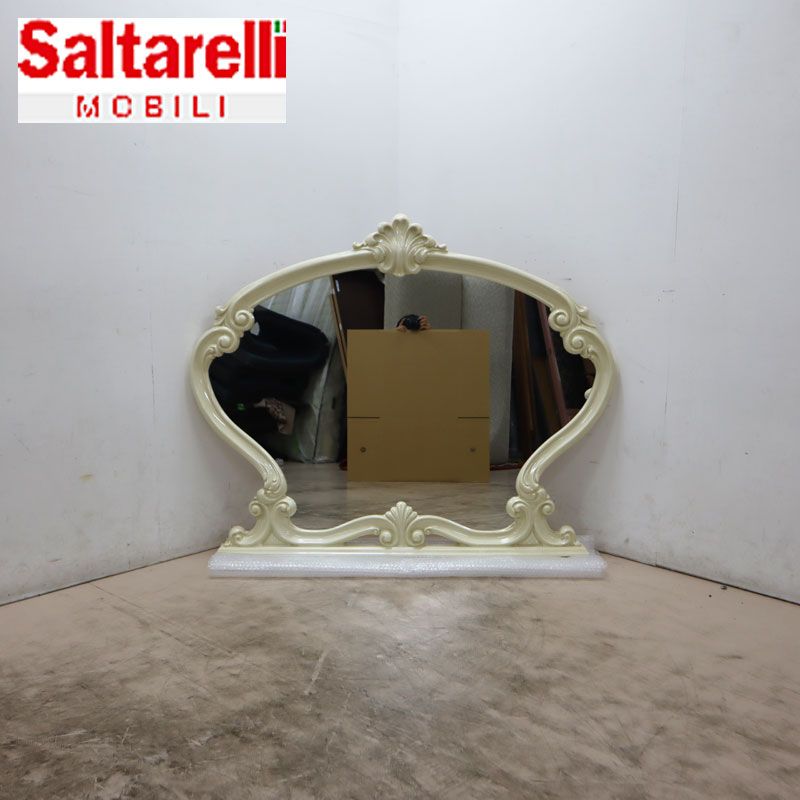 ◆Saltarelli Mobili◆ サルタレッリ・モビリ FLORENCE フローレンス ミラー 鏡 姿見/メイクミラー/壁掛け アイボリー W1350