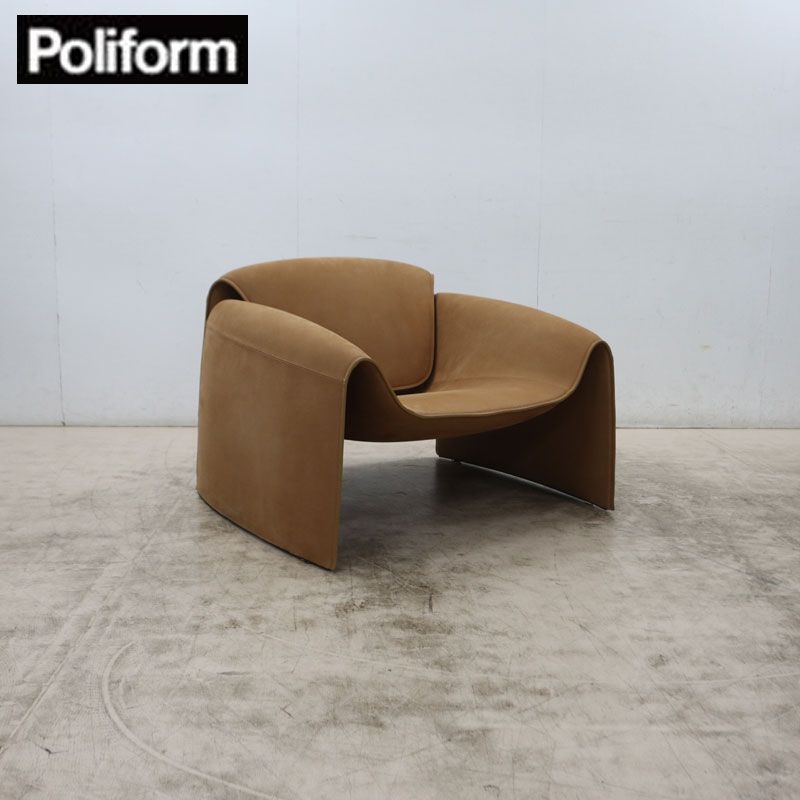 ◆展示品◆ Poliform ポリフォルム ポリフォーム LE CLUB ル・クラブ アームチェア 1Pソファ/1人掛けソファ クラブチェア スエード ①