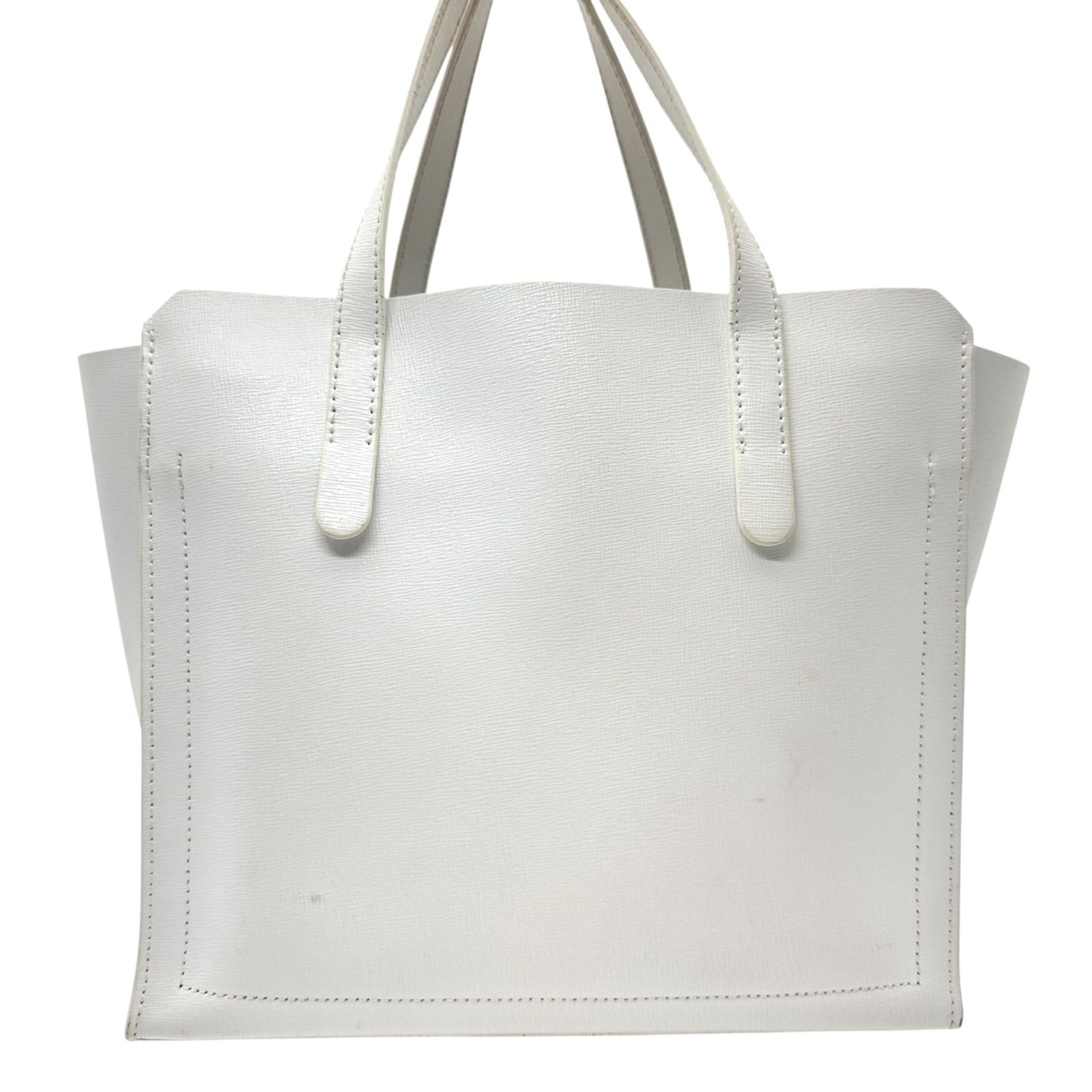 し*ら様 FURLA ホワイトレザーハンドバック B5519】 FURLA フルラ ハンドバッグ サリー ホワイト レザー PVC加工