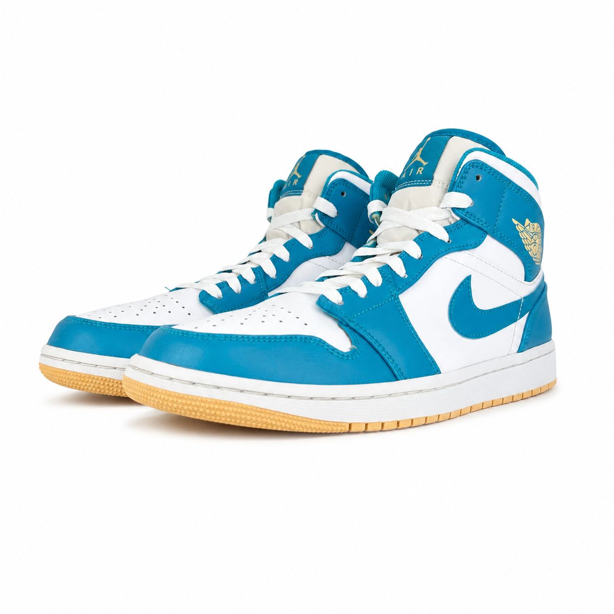 美品 NIKE AIR JORDAN 1 MID AQUATONE ナイキ エア ジョーダン 1 