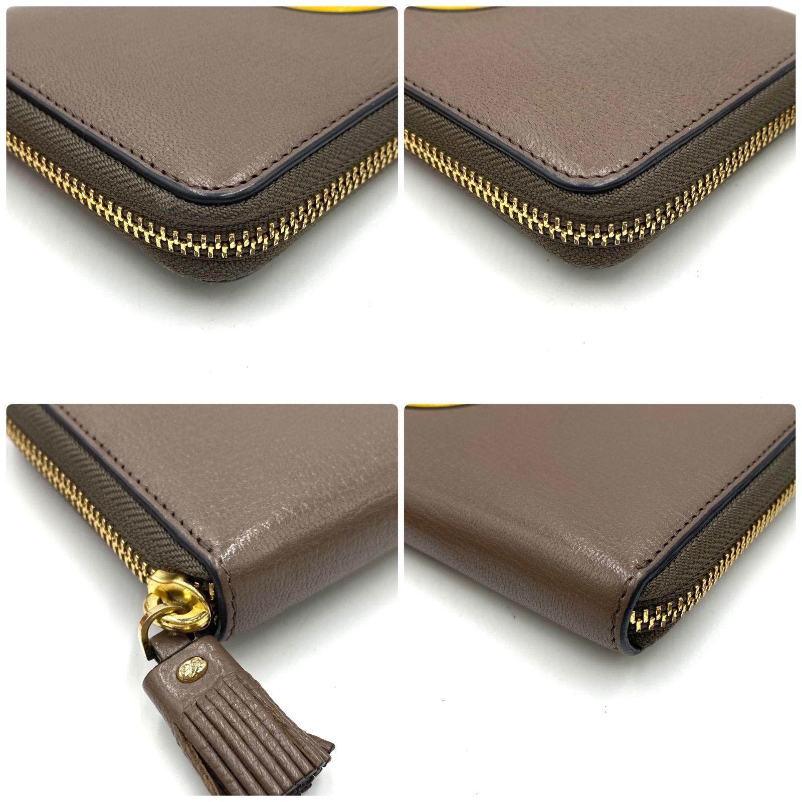 ANYA HINDMARCH アニヤハインドマーチ ニコちゃんマーク レザー 