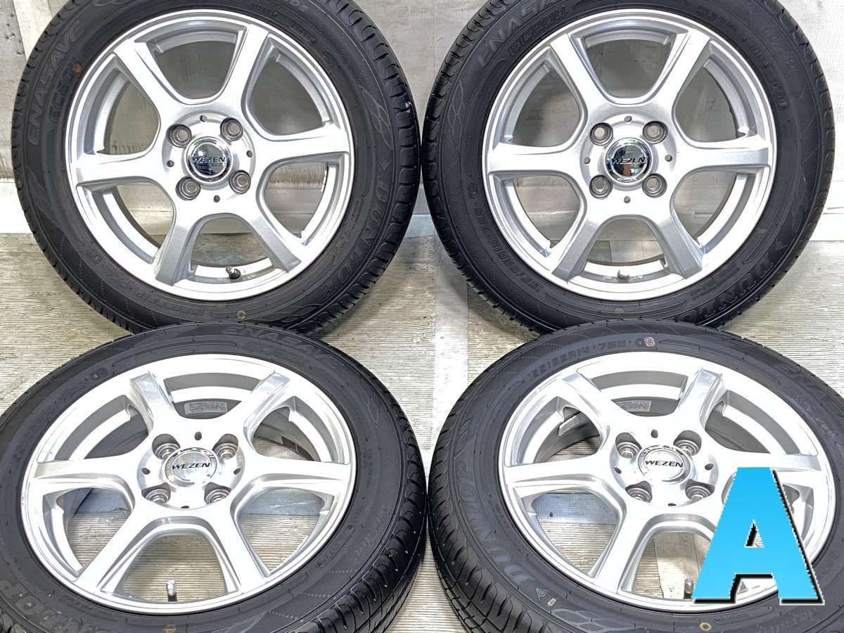 155/65R14 ダンロップ エナセーブ EC204 WEZEN 14x4.5 45 100-4穴 中古