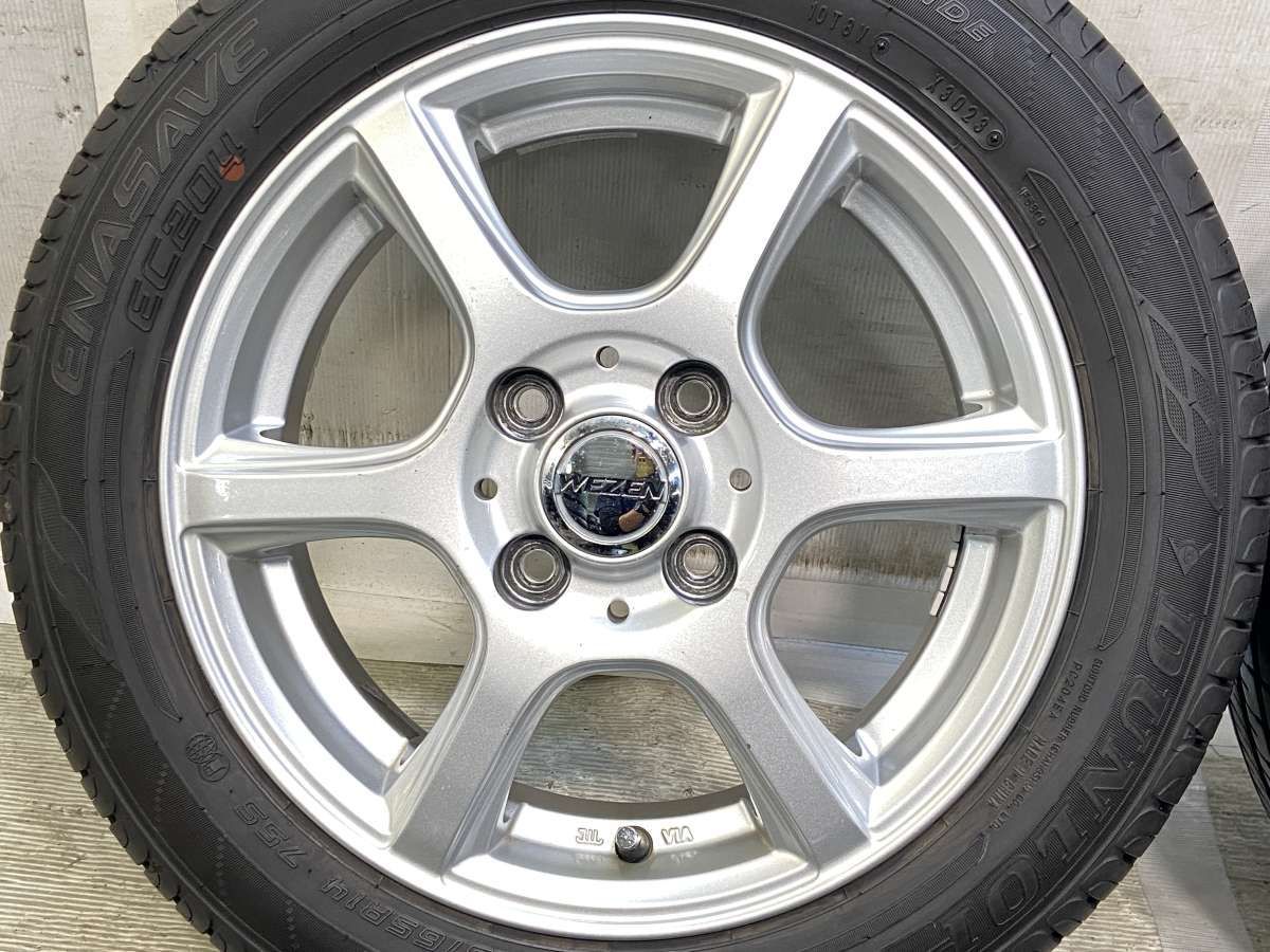 155/65R14 ダンロップ エナセーブ EC204 WEZEN 14x4.5 45 100-4穴 中古