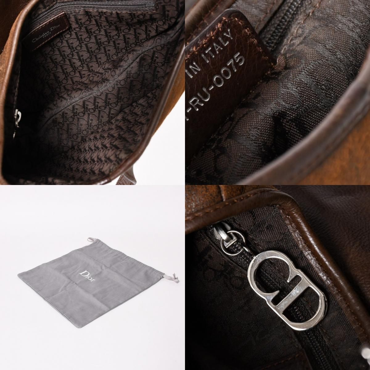 極美品 Christian Dior クリスチャンディオール サドルバッグ ワン 