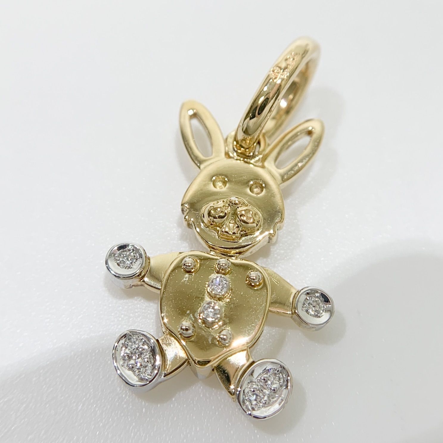 中古】Pomellato ポメラート ウサギモチーフ ダイヤモンド ペンダント