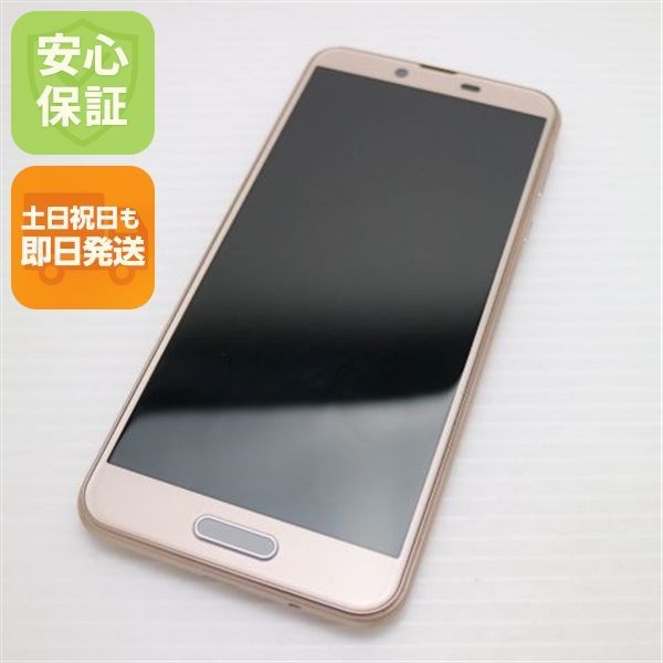 超美品 SIMフリー SH-M07 AQUOS sense plus ベージュ スマホ 即日発送