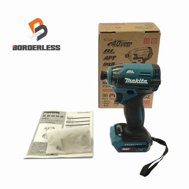☆未使用品☆makita マキタ 40Vmax 充電式インパクトドライバー TD003GZ 青/ブルー 本体のみ コードレス バッテリー式130013