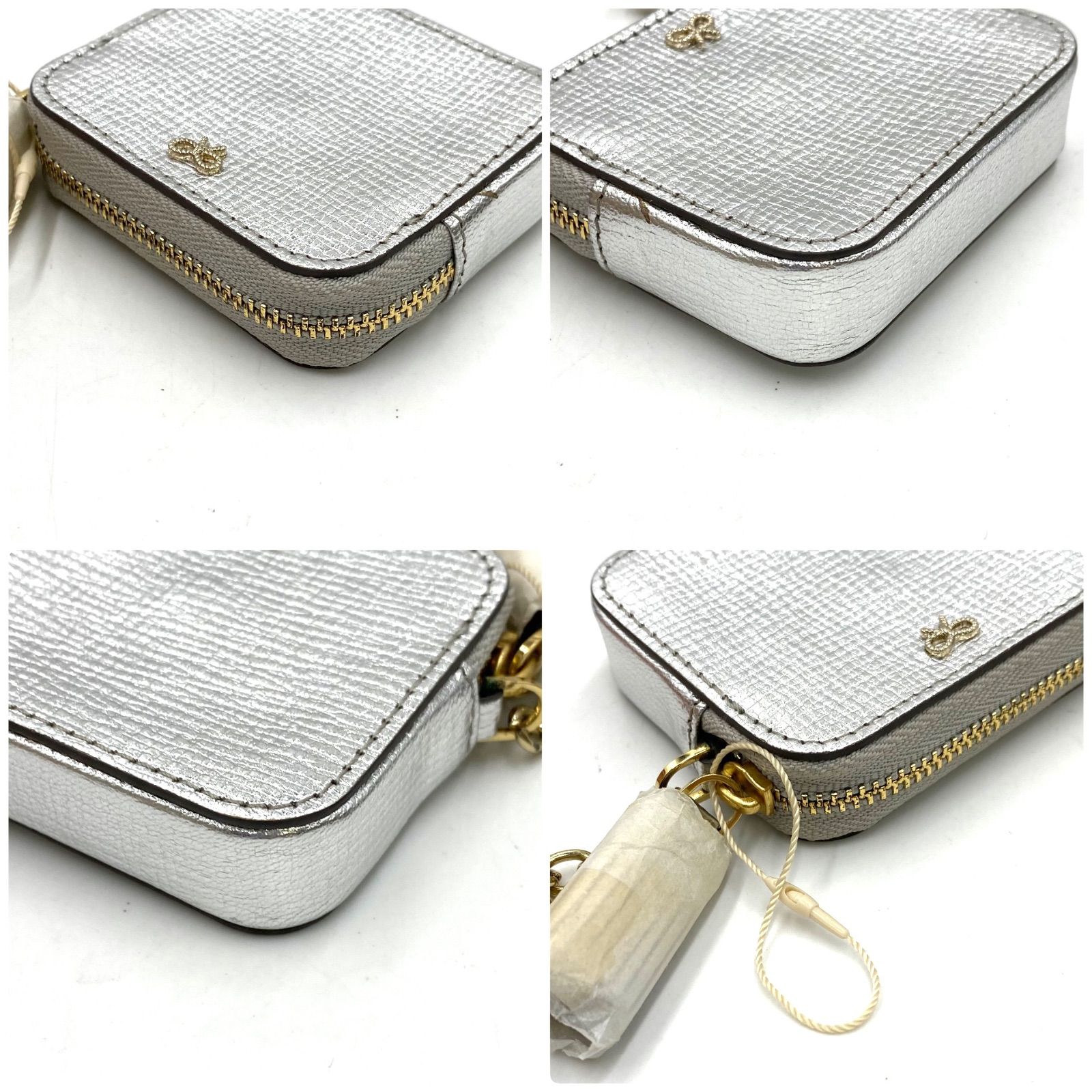 ANYA HINDMARCH アニヤハインドマーチ コインケース 小銭入れ シルバー 