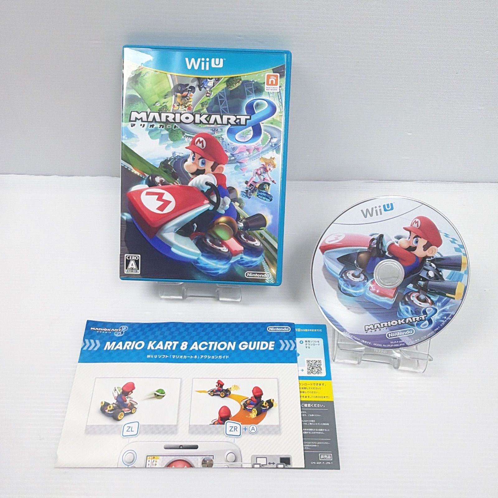 Wii U マリオカート8 wiiハンドル マリオ ルイージ 付き 動作確認済み
