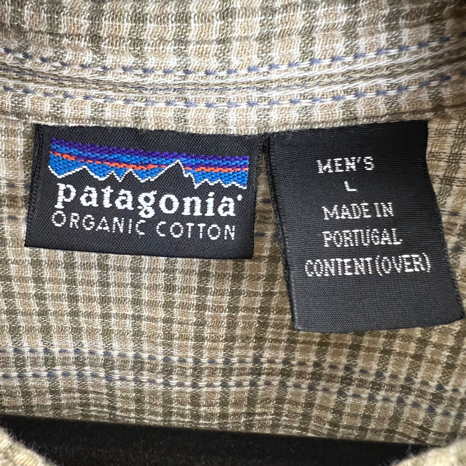 PATAGONIA 2001ss Portugal vintage organic S/S shirts L 52917