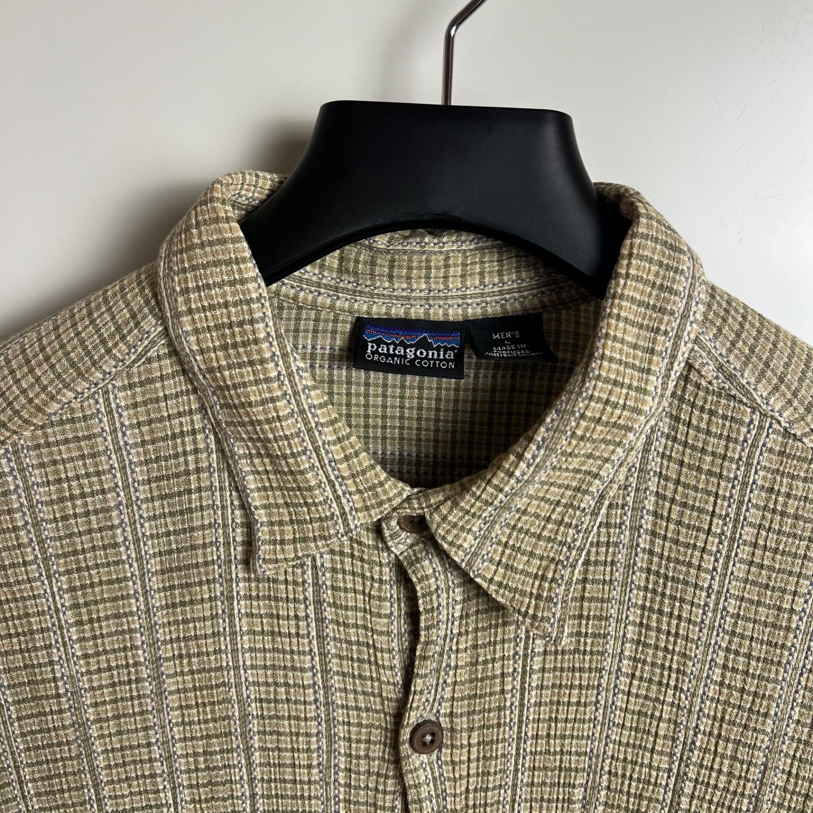 PATAGONIA 2001ss Portugal vintage organic S/S shirts L 52917