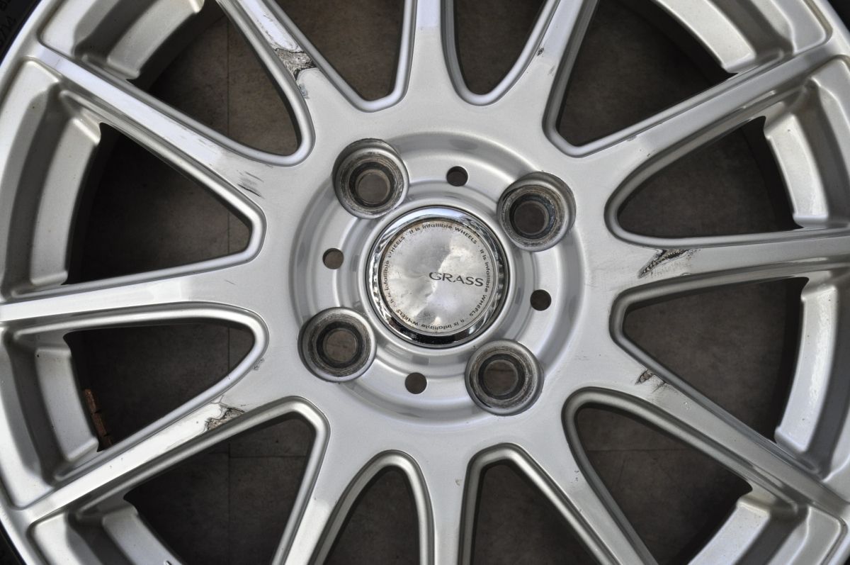 ソリオ ハスラー等に】GRASS 15in 4.5J+45 PCD100 ヨコハマ アイス