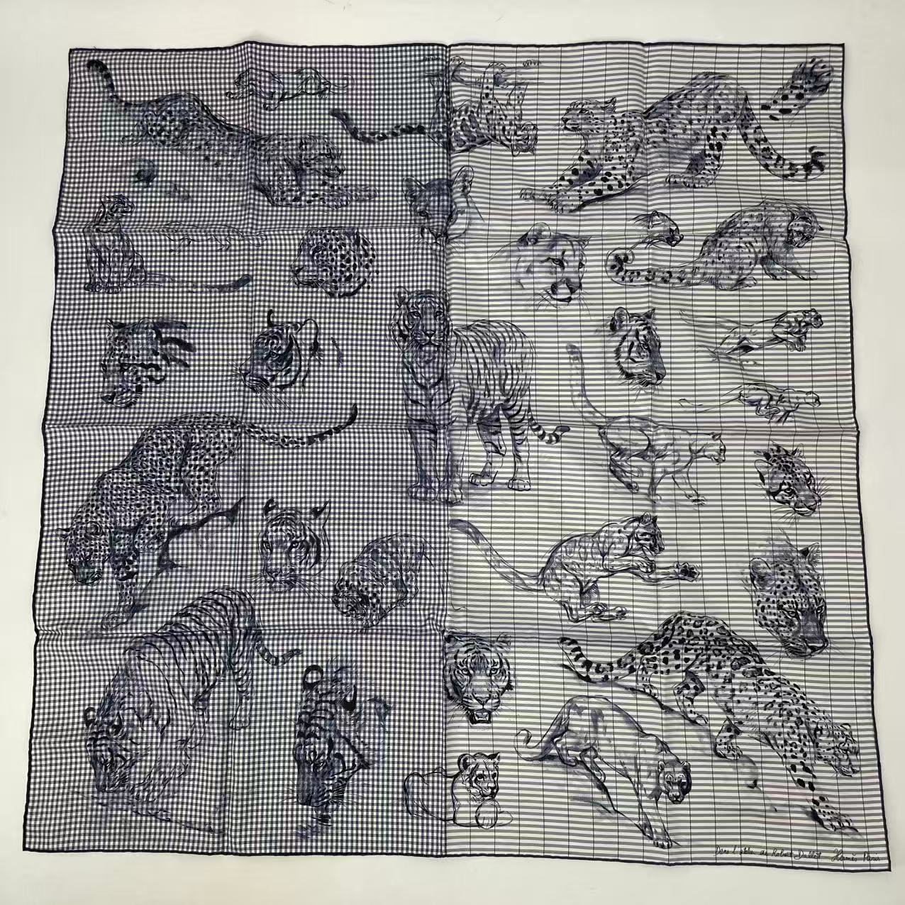 レア 極美品 HERMES エルメス カレ90 シルク スカーフ Dans l atelier