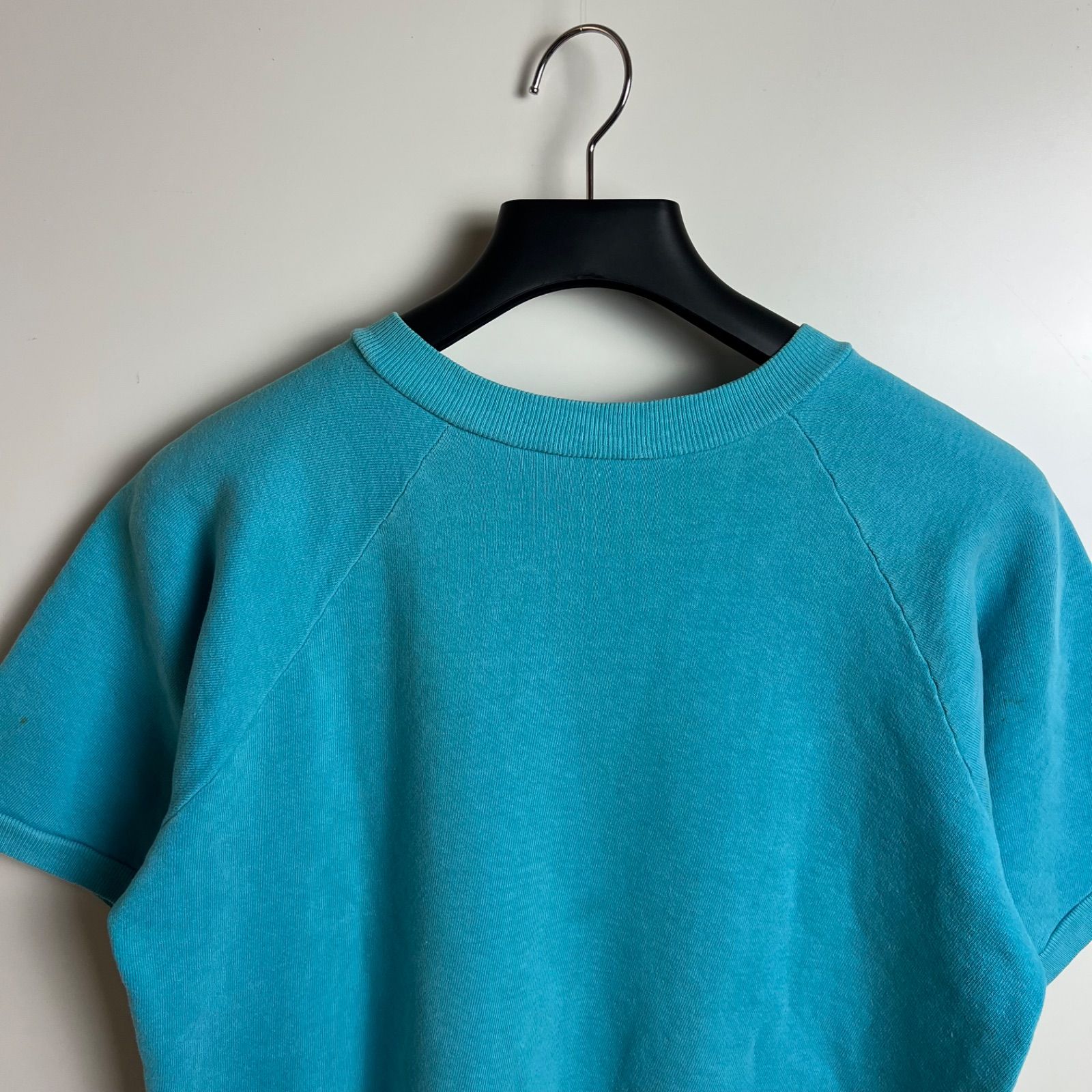 Hanes 50s 60s USA vintage turquoise S/S sweatshirts L ヘインズ 
