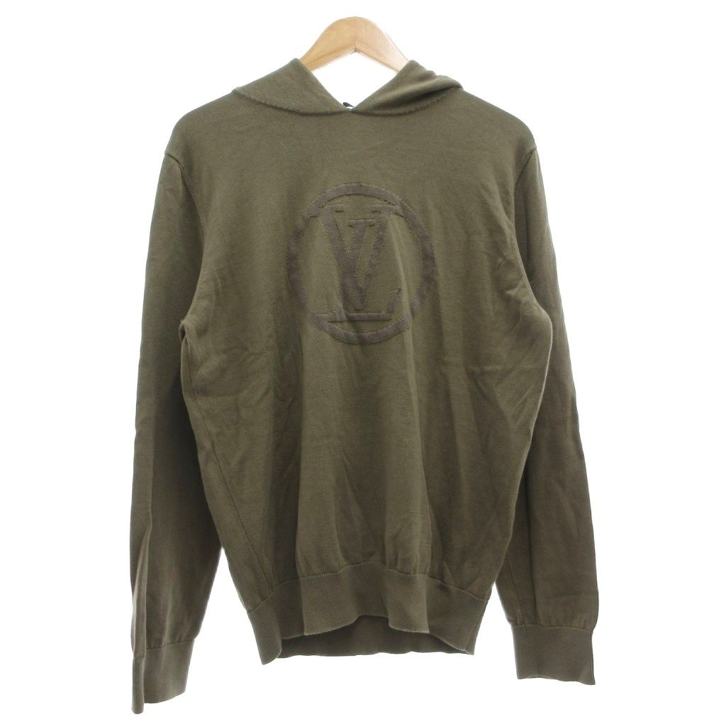 ルイヴィトン LOUIS VUITTON プルオーバーパーカー ニット L 緑 ルイヴィトン LOUIS VUITTON プルオーバーパーカー ニット L 緑