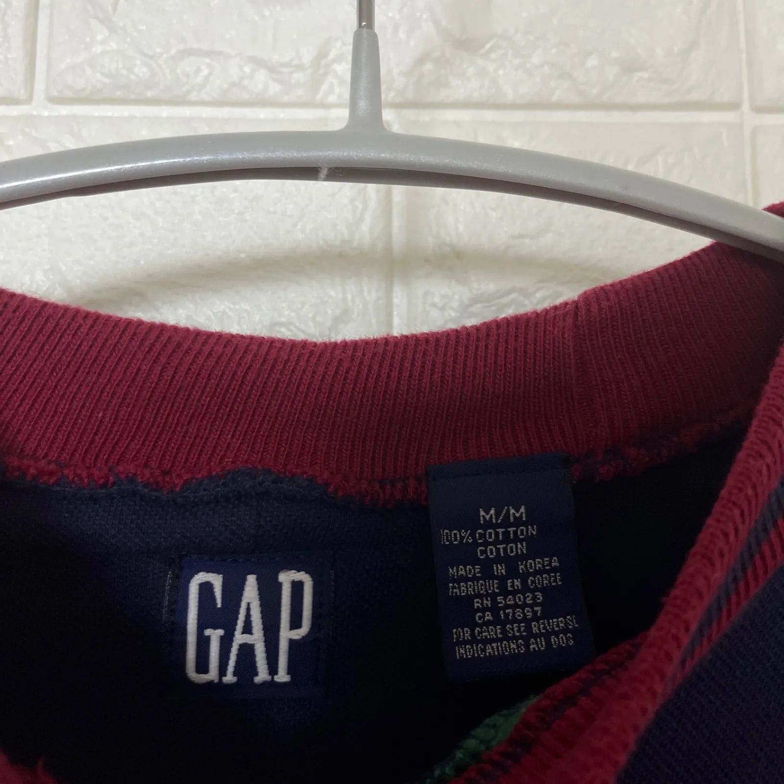 OLD GAP オールドギャップ 前v スウェット トレーナー 鹿の子 カノコ M 