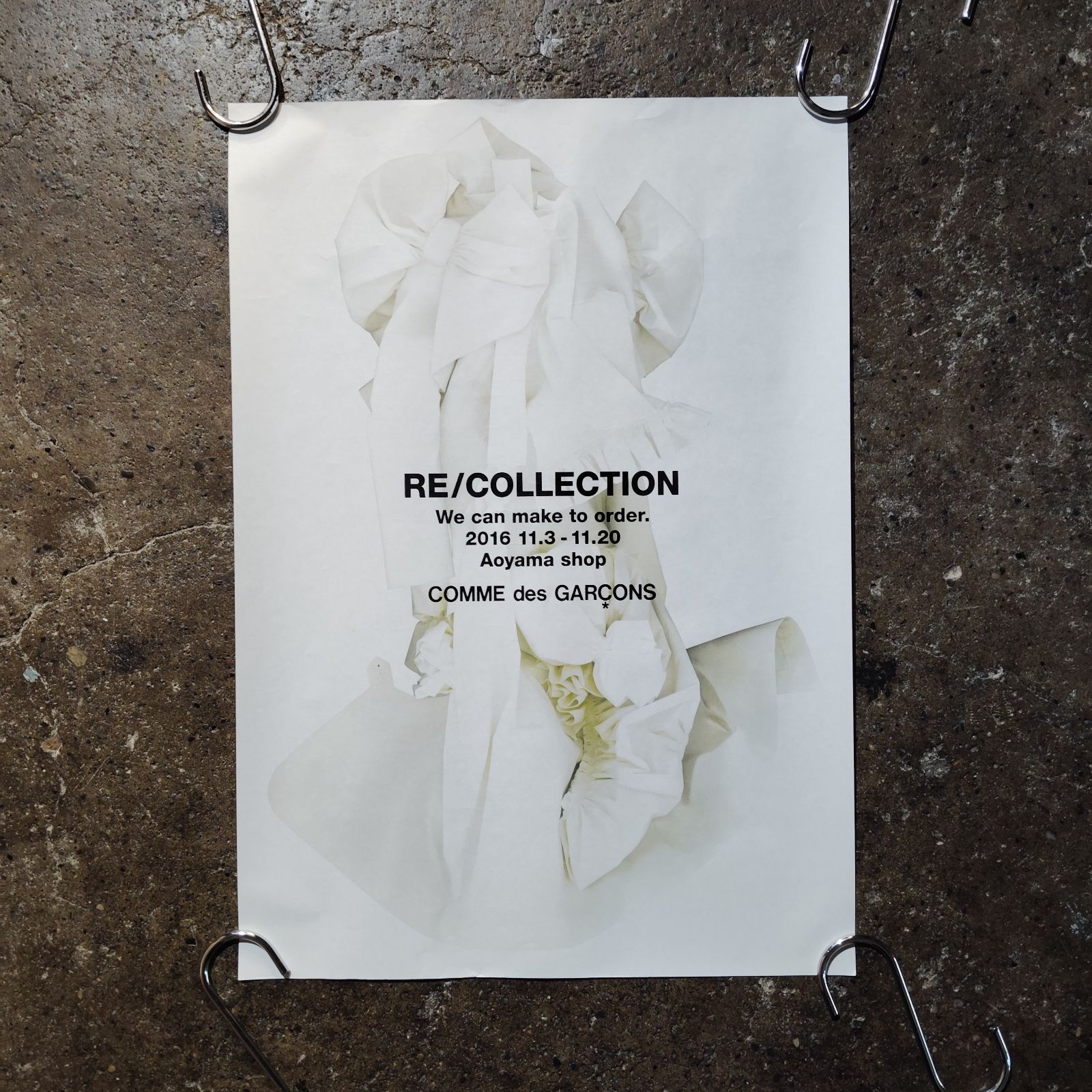 コムデギャルソン.ポスター、カタログ写真集.美品.最終値下げ COMME des GARCONS 2016 RE/COLLECTION ポスター コムデギャルソン