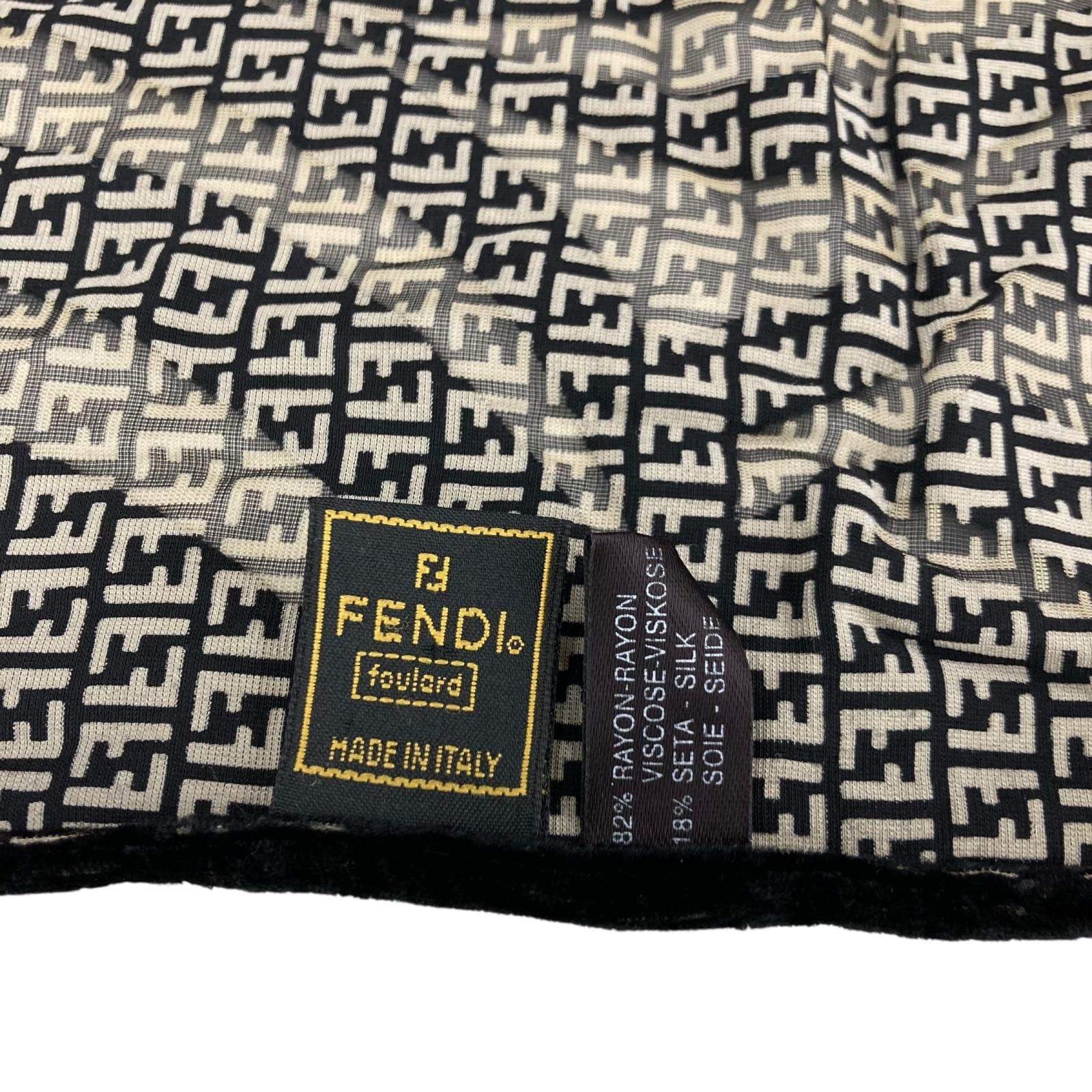 フェンディのベロアのスカーフ 186005 FENDI フェンディ スカーフ ストール ベロア素材 シースルー