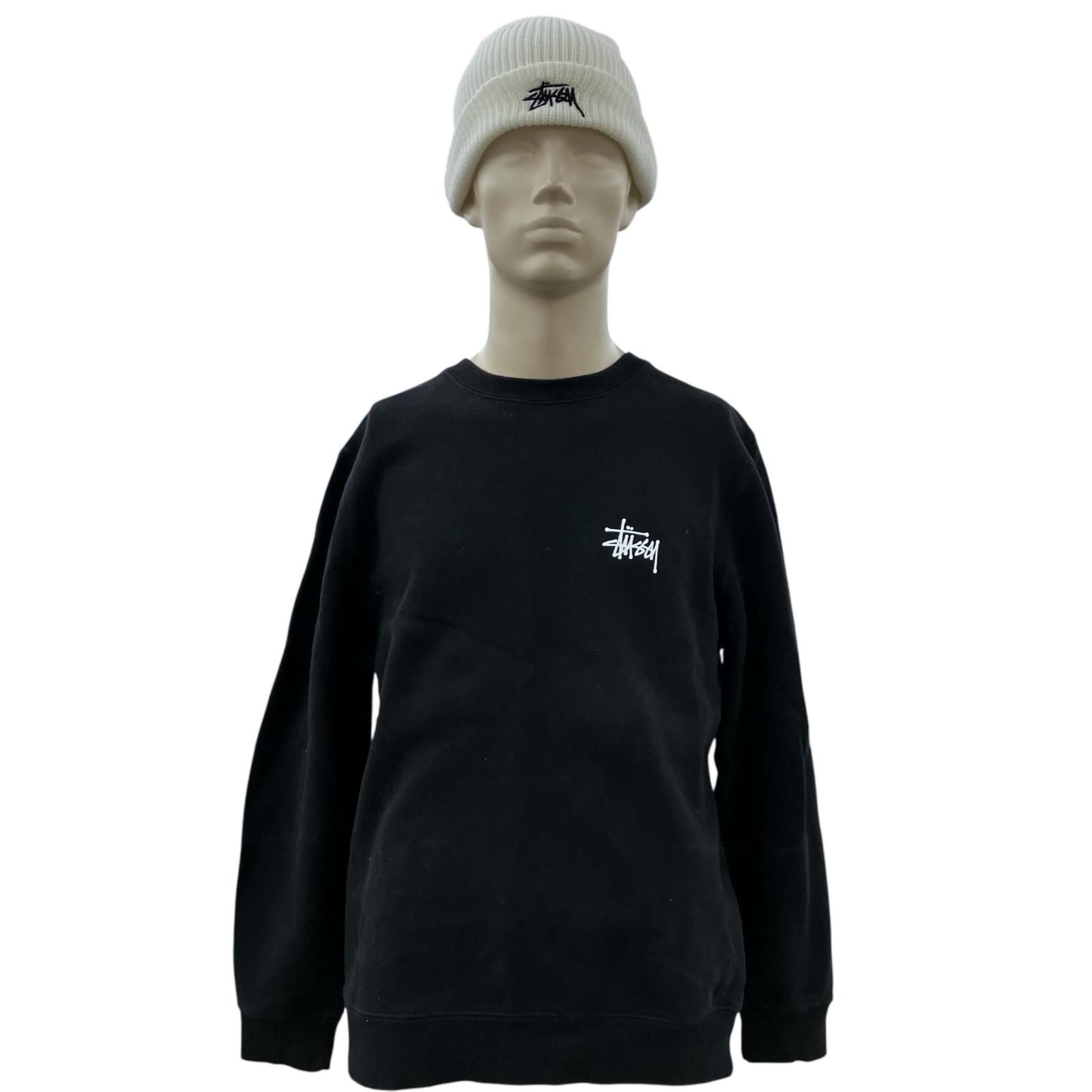 186000 STUSSY ステューシー Sサイズ トレーナー ニット帽 ブラック 