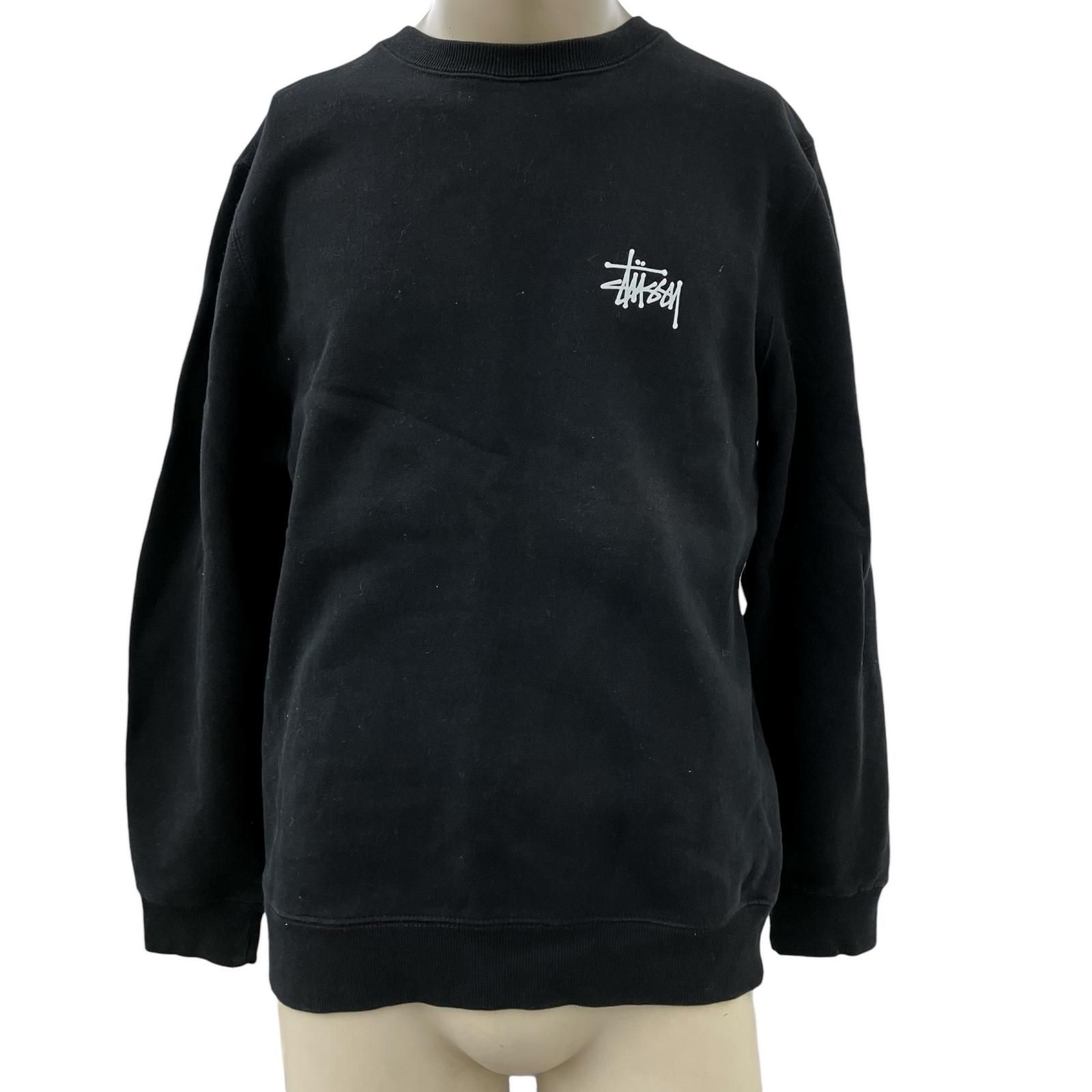 186000 STUSSY ステューシー Sサイズ トレーナー ニット帽 ブラック 