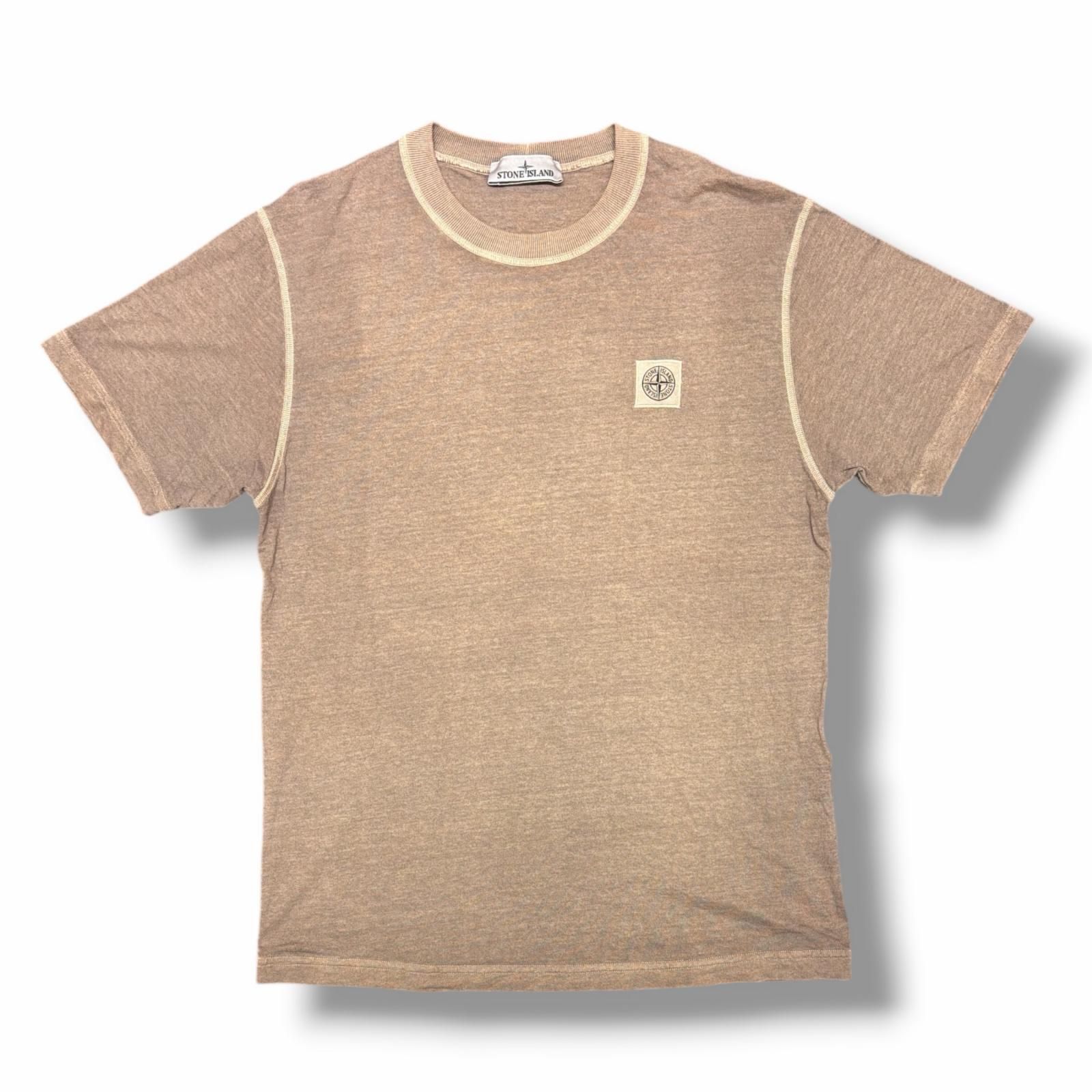 国内正規 STONE ISLAND ガーメントダイ ロゴパッチ Tシャツ カットソー 