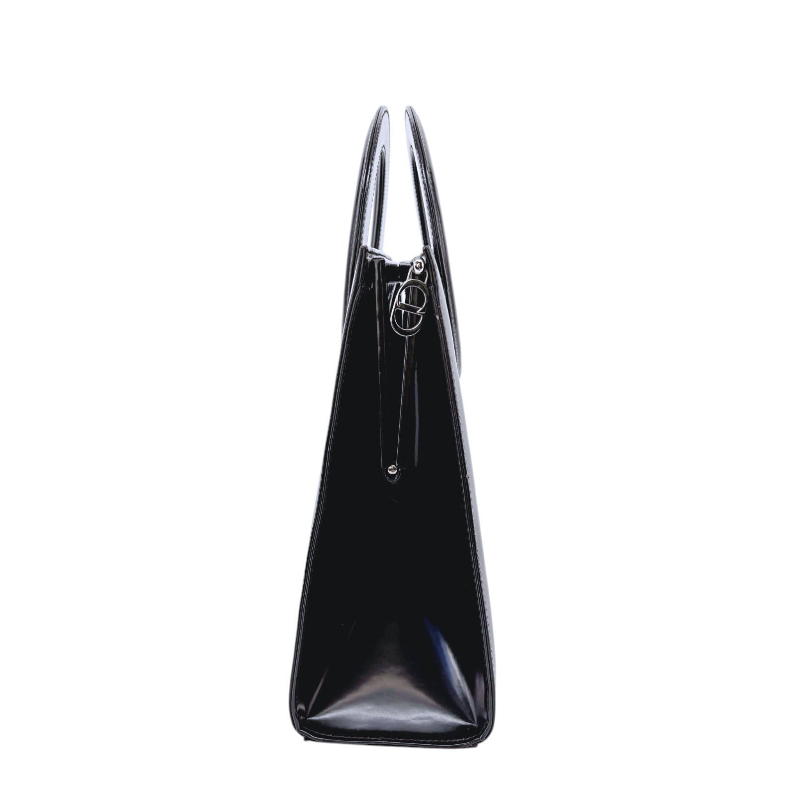 Christian Dior/クリスチャンディオール】エナメルハンドバッグ ダーク 