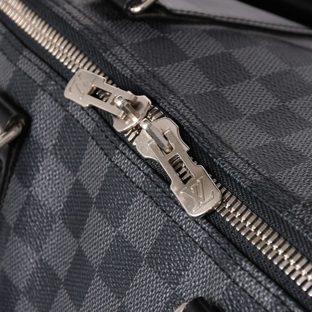ルイヴィトンLOUIS VUITTONキーポル55ダミエボストンN41413黒 極美品 ルイヴィトン LOUIS VUITTON キーポル バンドリエール 55