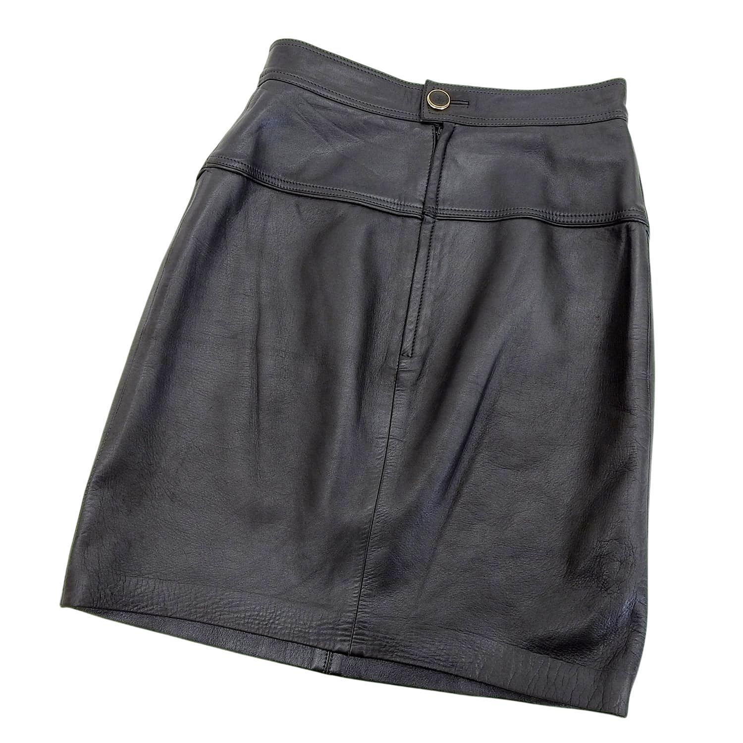 Vintage ロエベ LOEWE スカート レザースカート 台形スカート ひざ