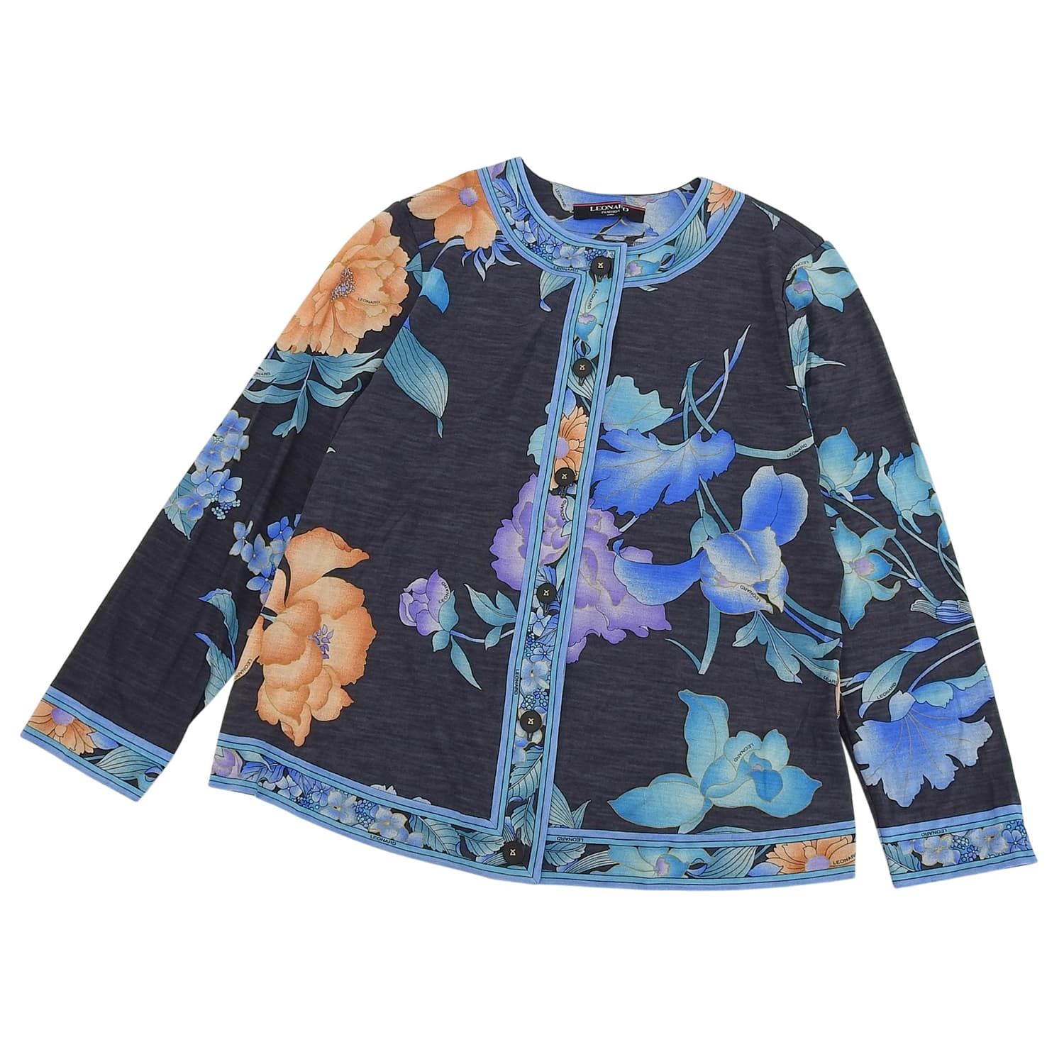極美品 レオナール LEONARD FASHION ニット カーディガン ロング
