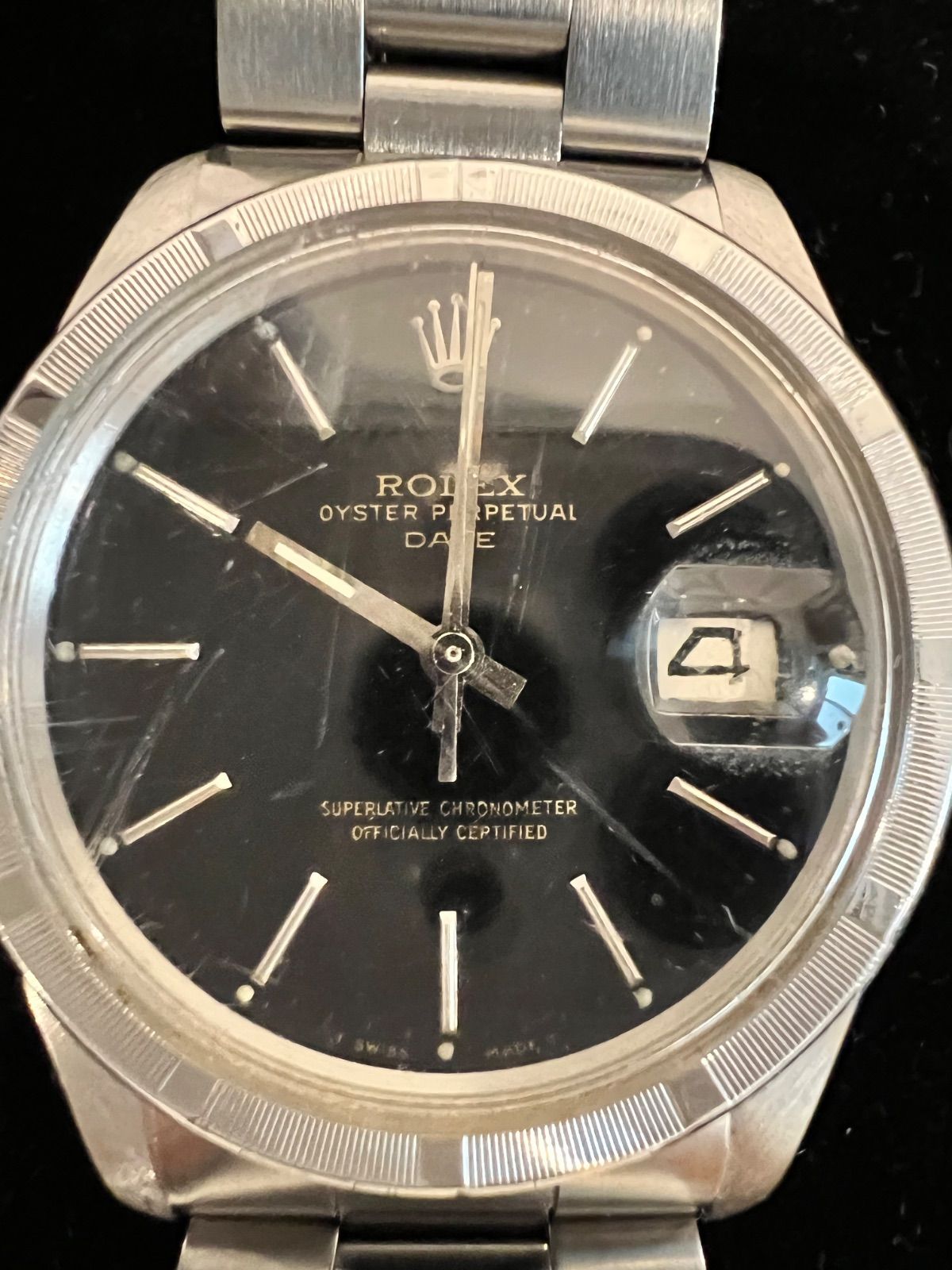 ロレックス 1500 1501 文字盤 マットブラック ROLEX　#15 希少 ロレックス 1501 黒文字盤 - メルカリ
