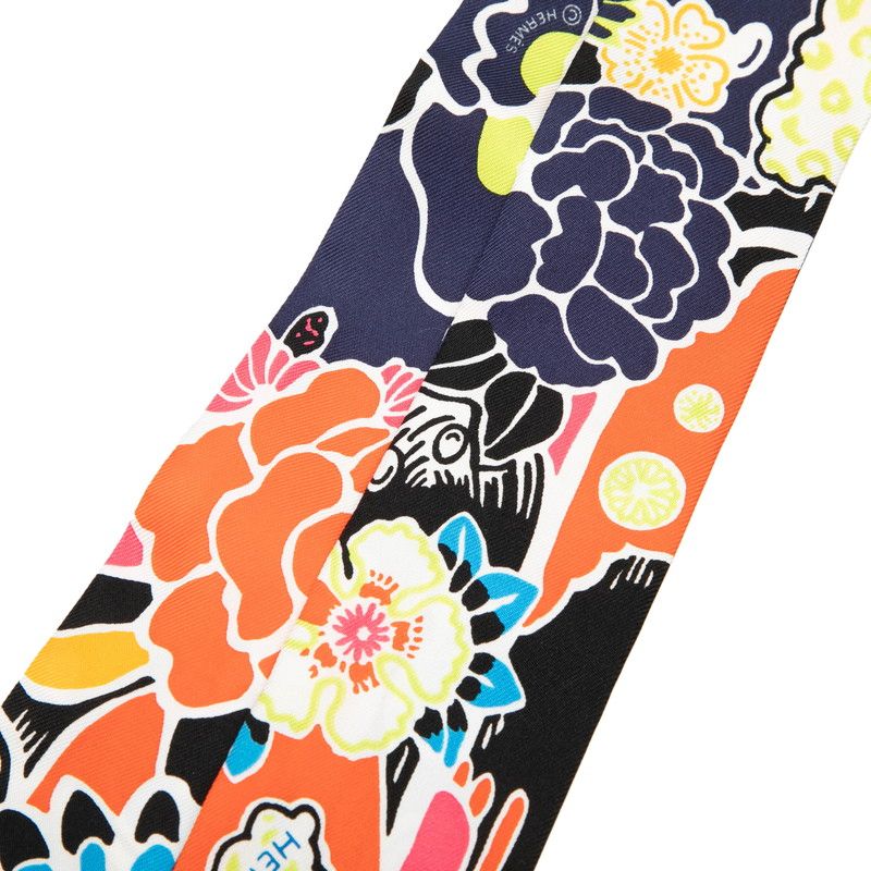 エルメス ツイリー 紅型 BINGATA スカーフ マルチカラー シルク