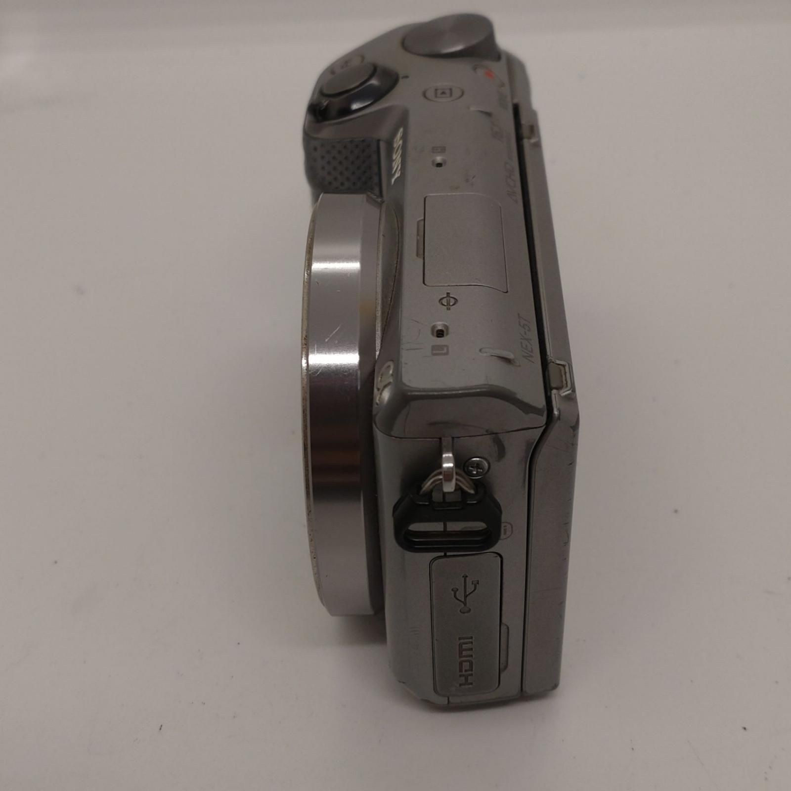 全額返金保証】【最速発送】Sony デジタル一眼 α NEX-5T シルバー 動作