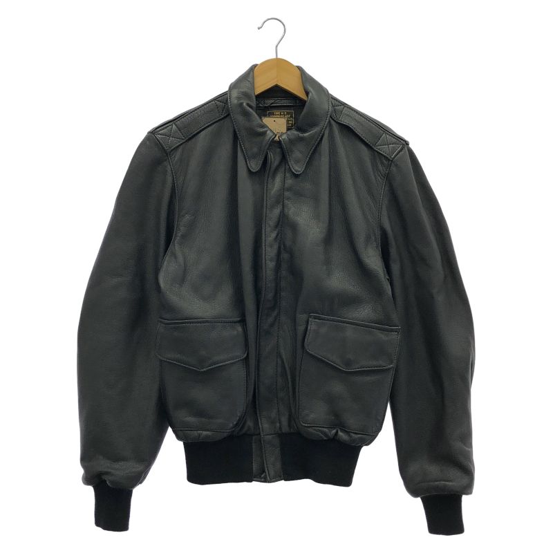 中古】VANSON A-2 レザーフライトジャケット 38 ダークブラウン 6158