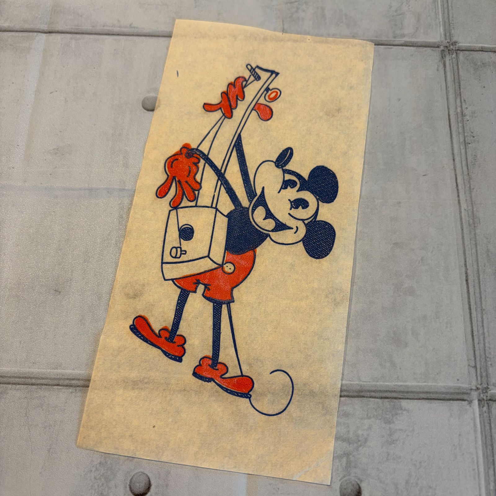 50's ヴィンテージ 転写シート アイロンプリント 古着 アメカジ ワーク