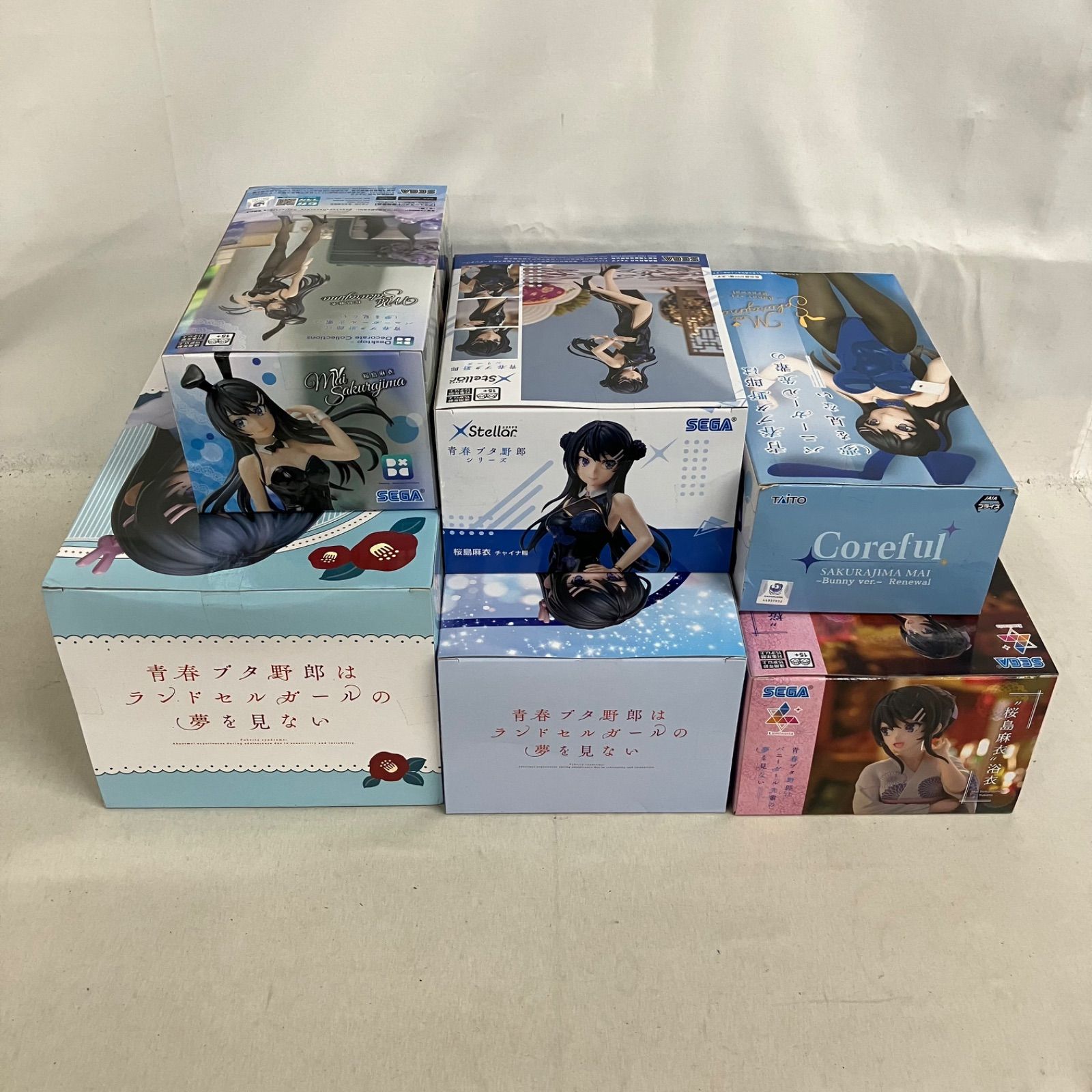青ブタ 青春ブタ野郎 桜島麻衣 Loppi グッズセット 未開封 青春ブタ野郎シリーズ Coreful 他 桜島麻衣 フィギュア 6個