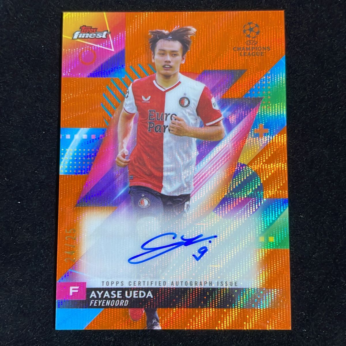 25枚限定】上田綺世 Ayase Ueda Topps Finest UCC 2023-24 /25 Orange