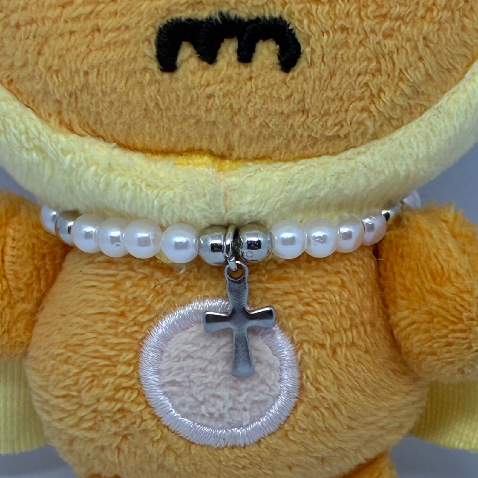 TXT Pull Batu Fan Chun Necklace Handmade Plush Clothes Cross